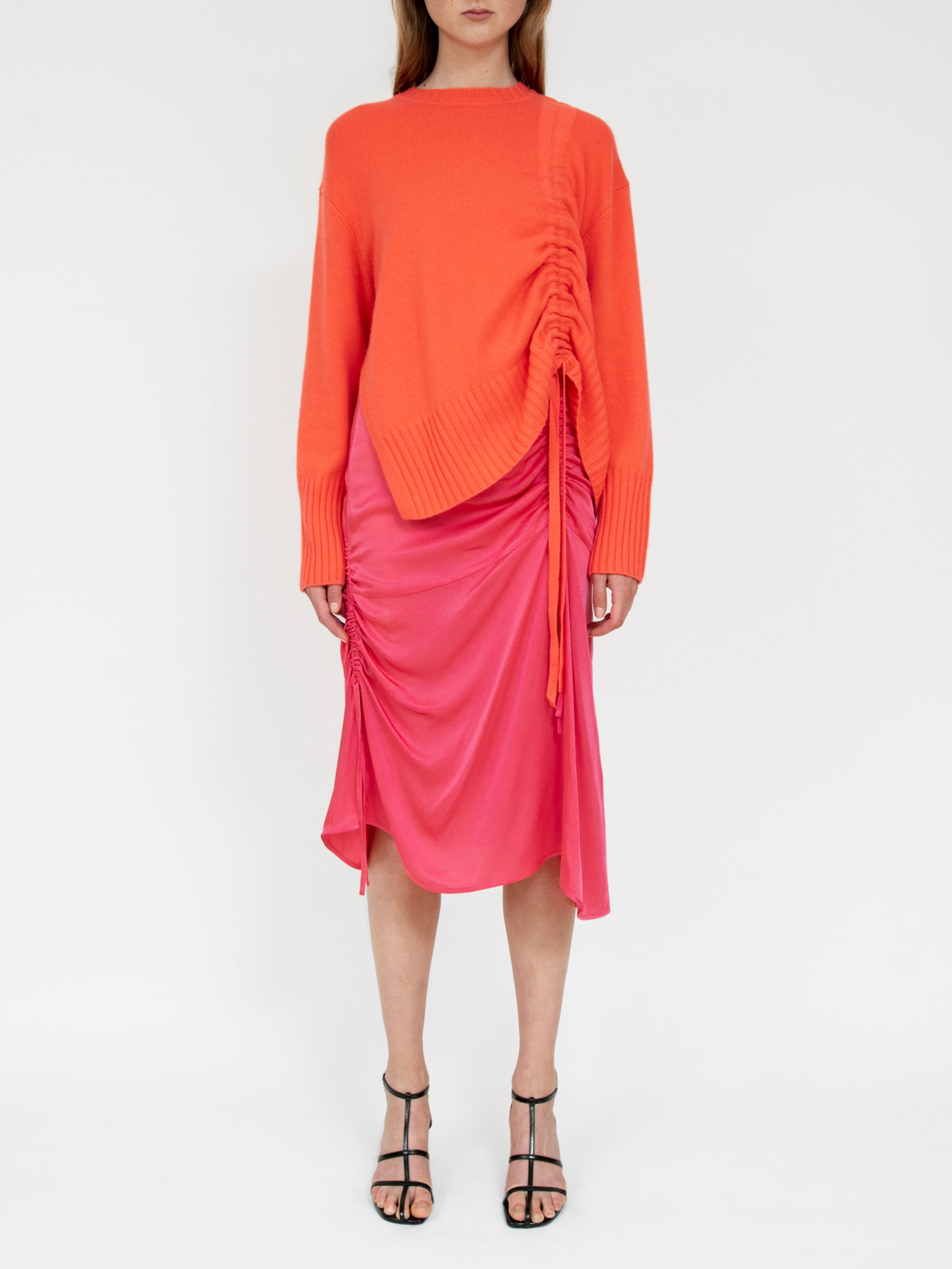 Antonia Skirt Satin Hibiscus
