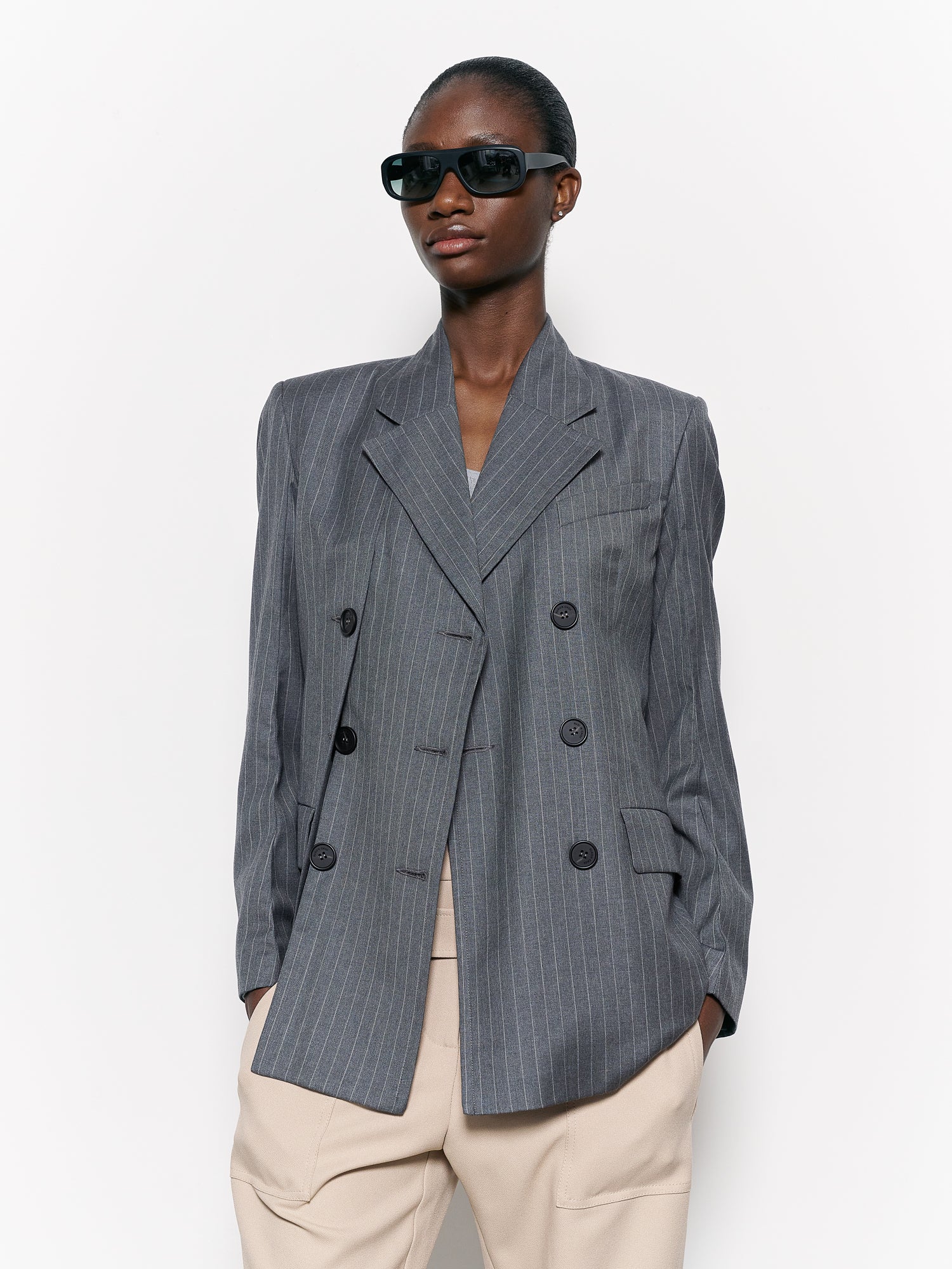 Mardot Jacket Grey and White