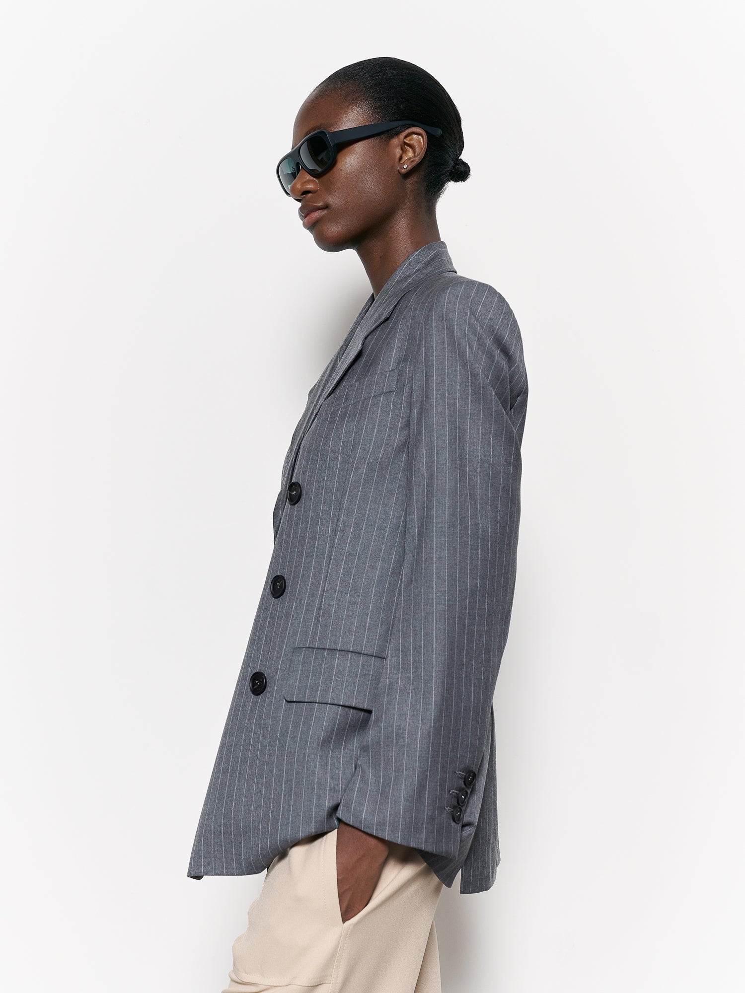 Mardot Jacket Grey and White