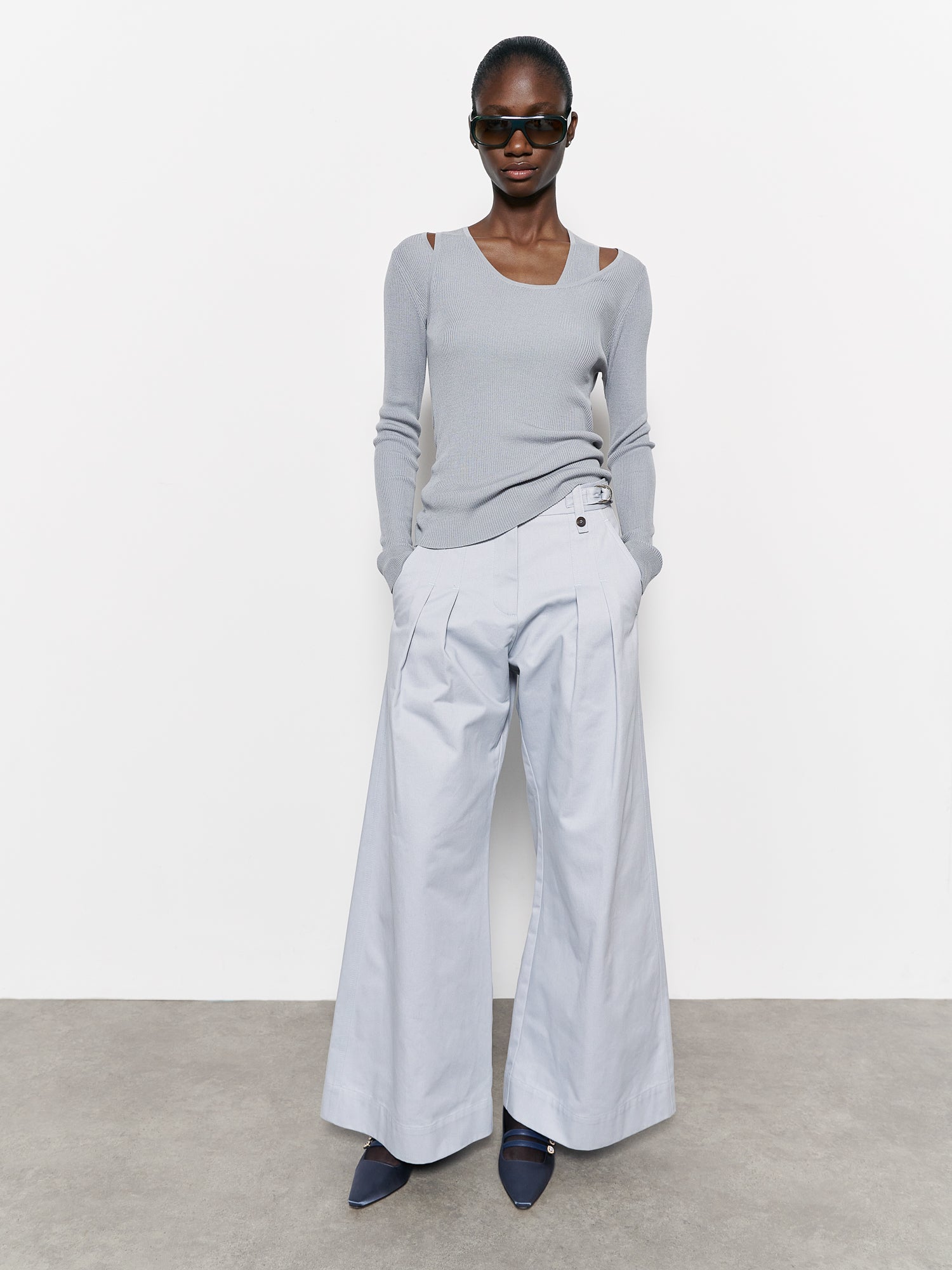 Leia Trousers Lilac Grey