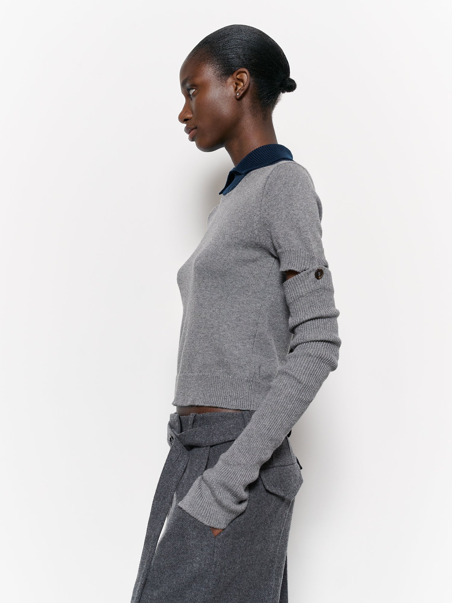 Cleo Polo Knit Grey