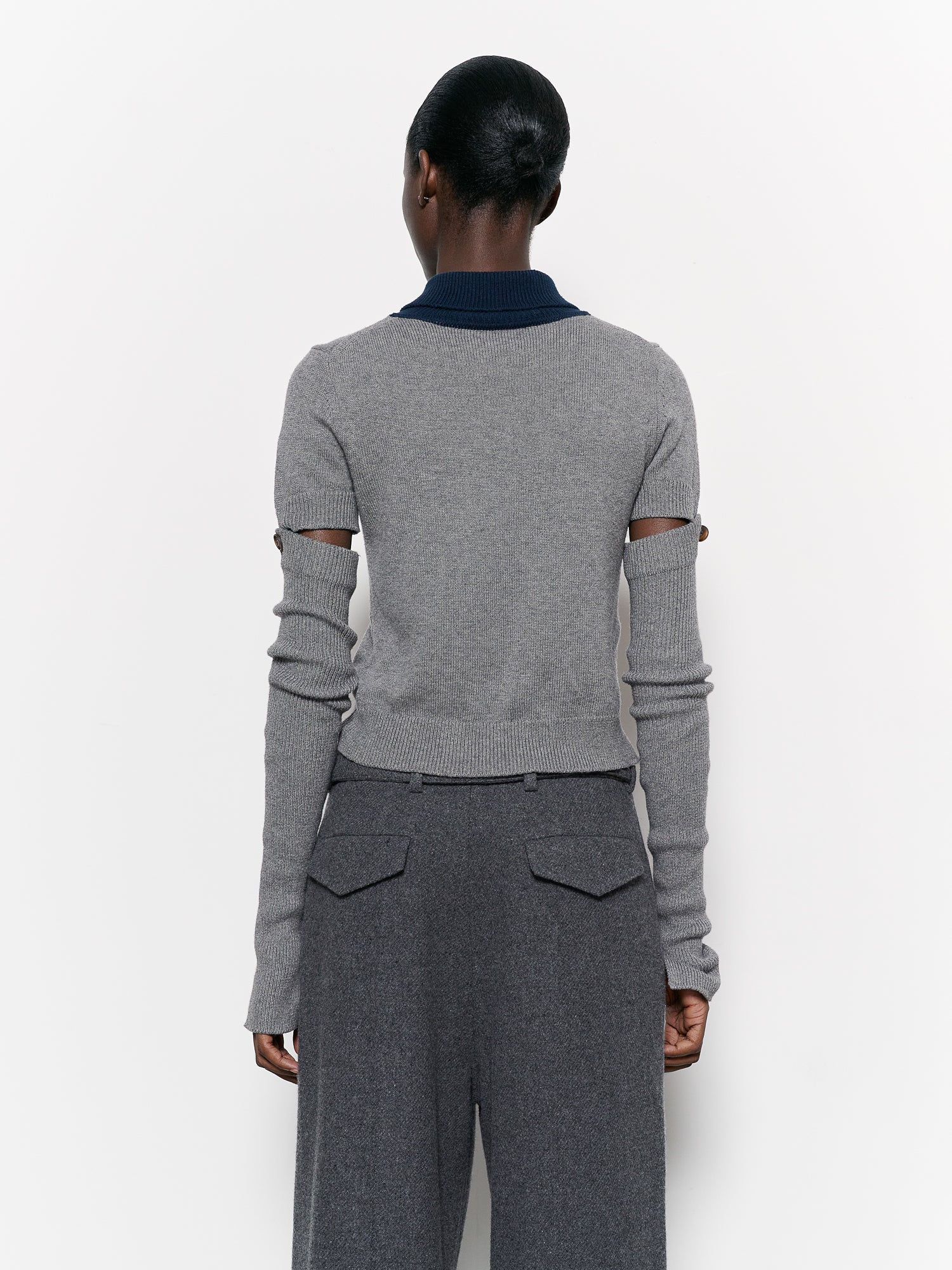 Cleo Polo Knit Grey