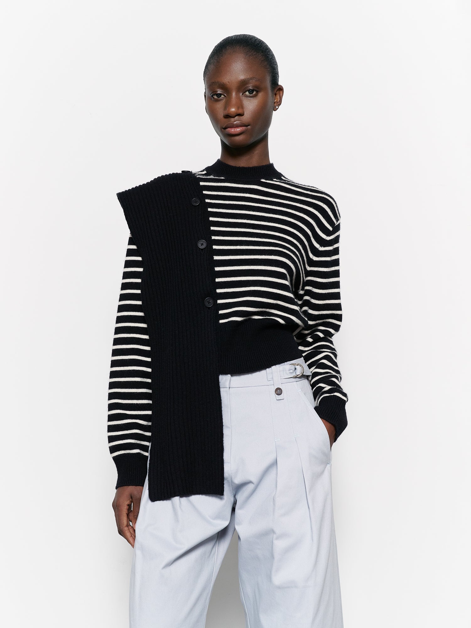 Hilma Jumper Black / White Stripe