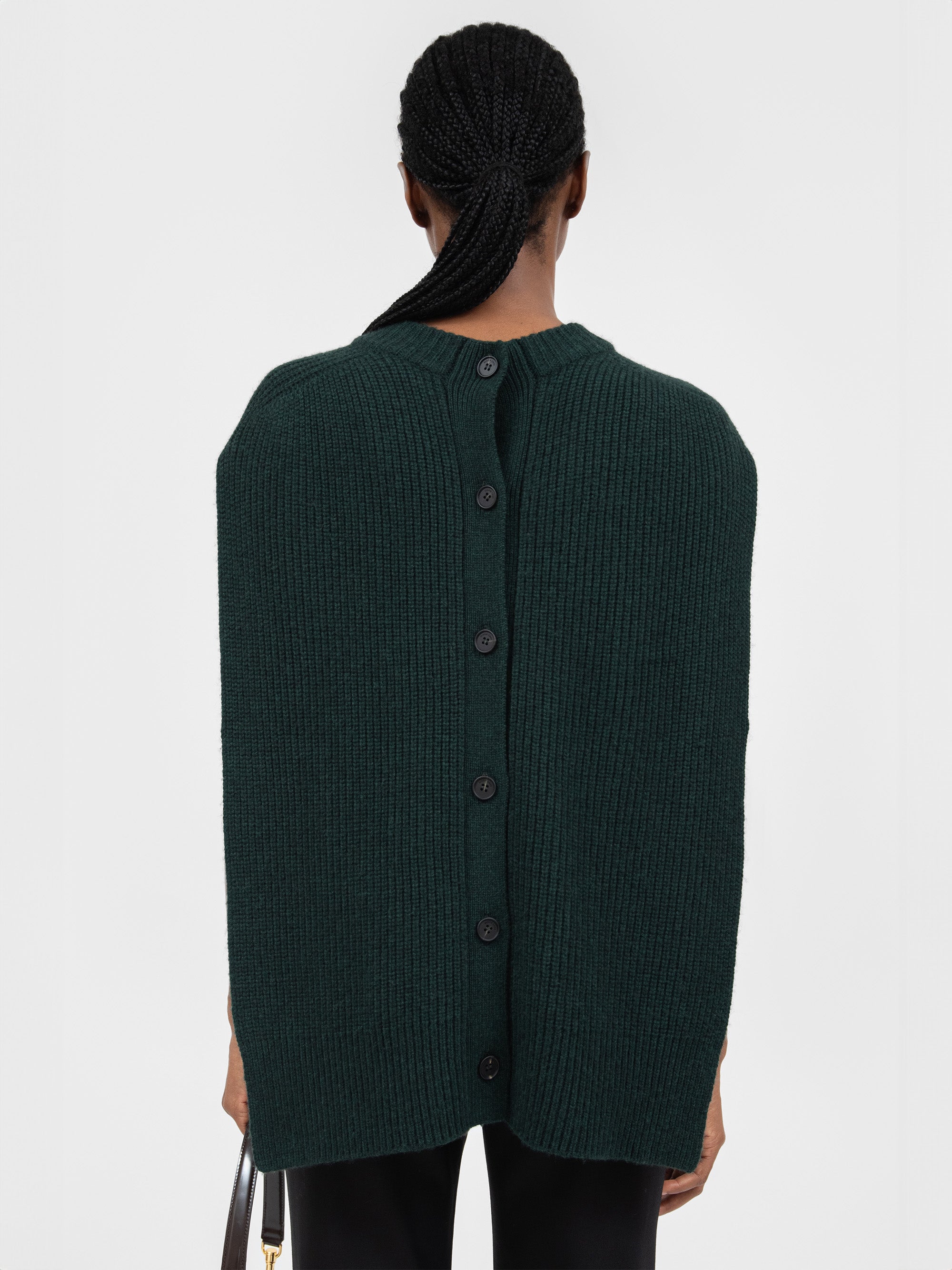 Lata Wool Cashmere Blend Knit Vest Seaweed