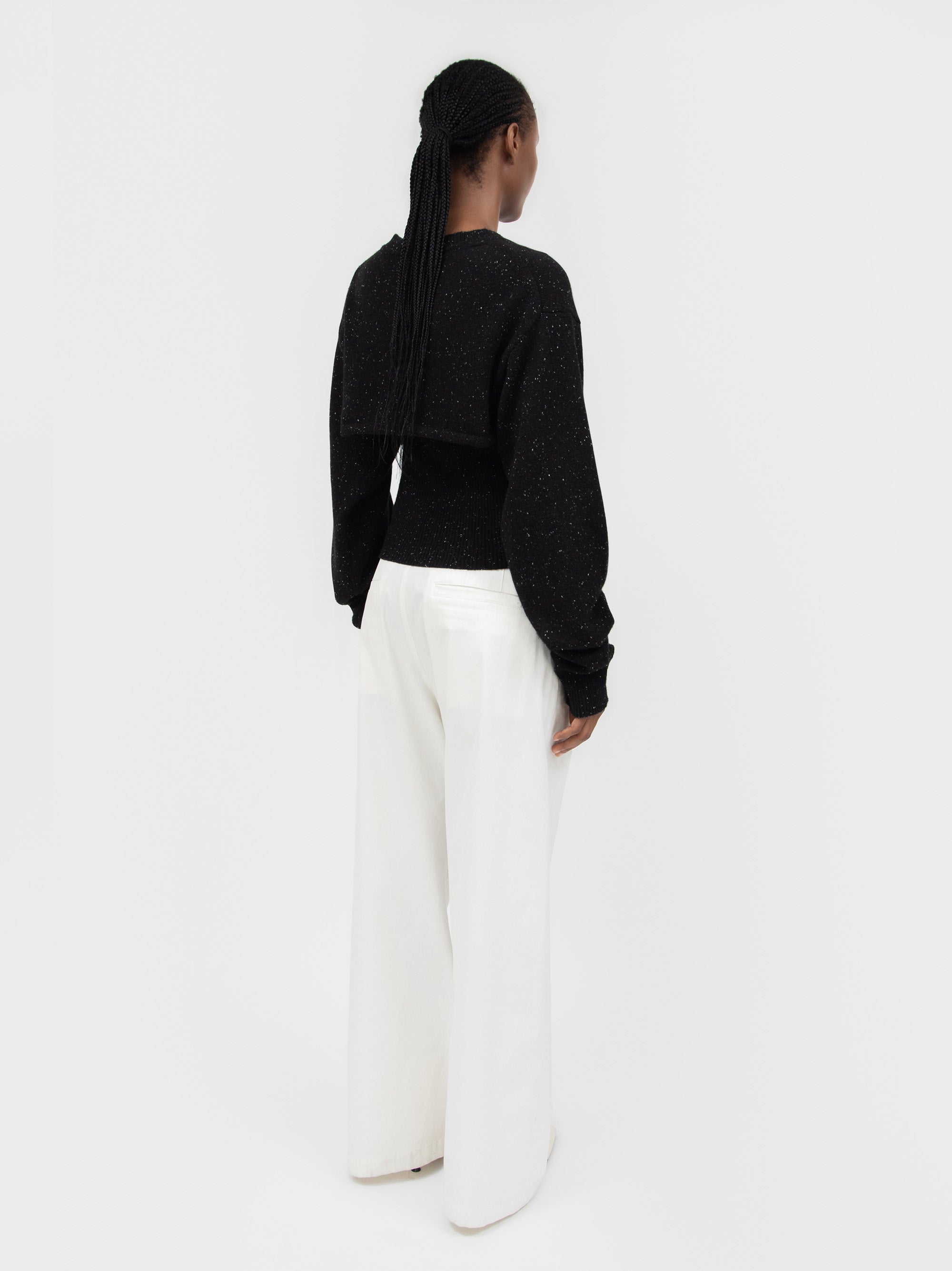 Boleyn Cashmere Twinset Speckle Black
