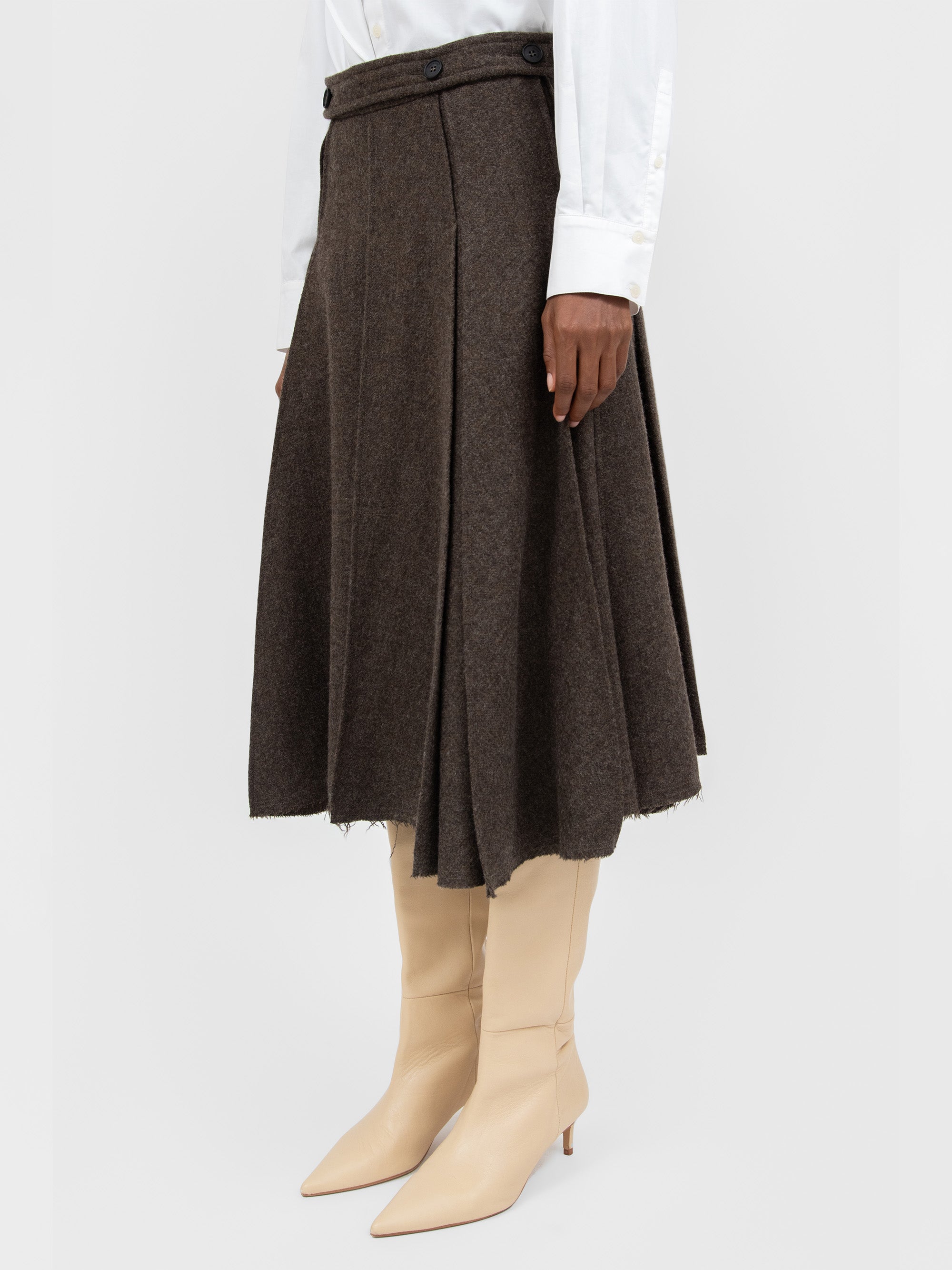 Jasper Skirt Melange Brown