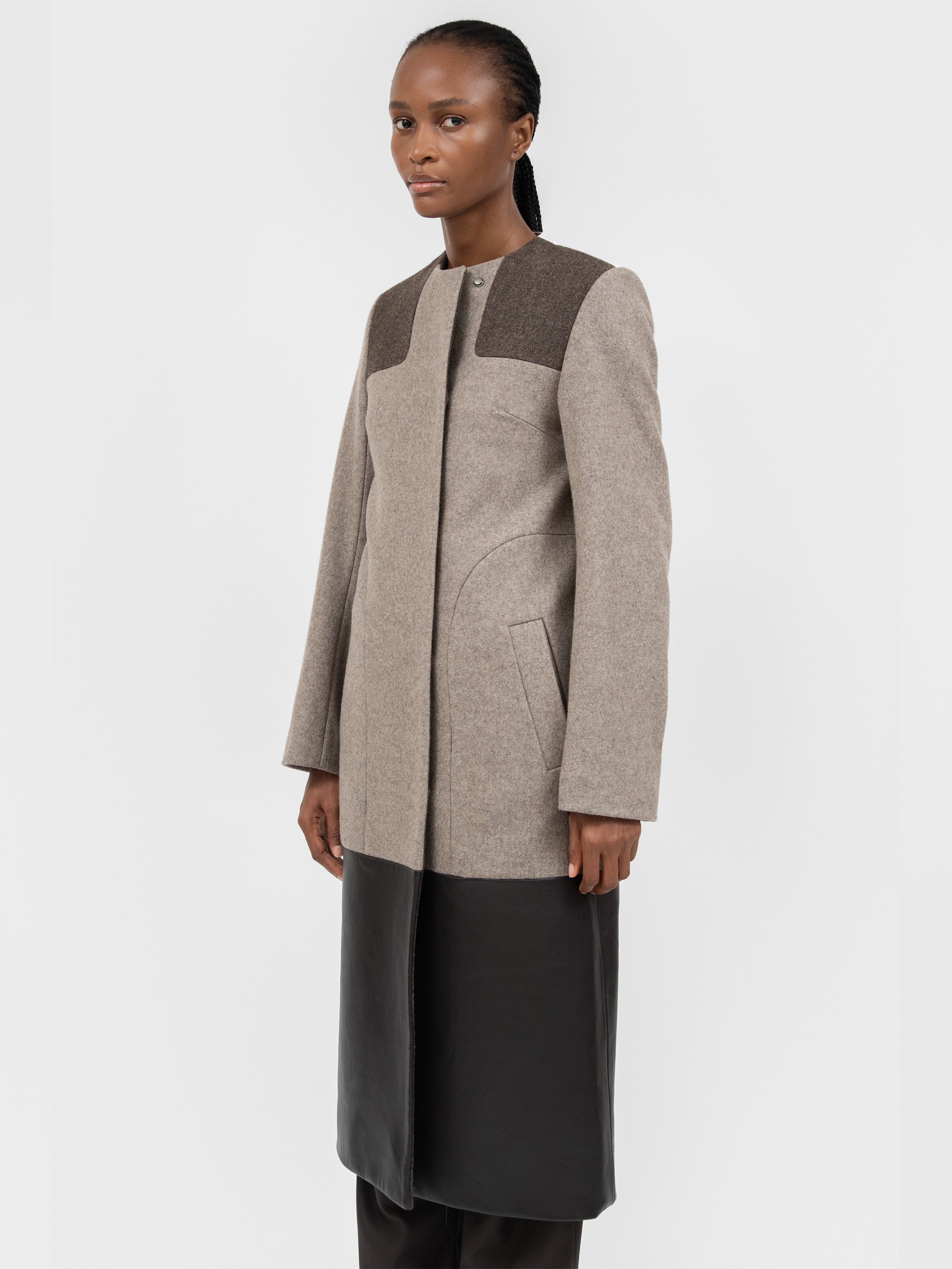 Bennet Coat Melange Beige