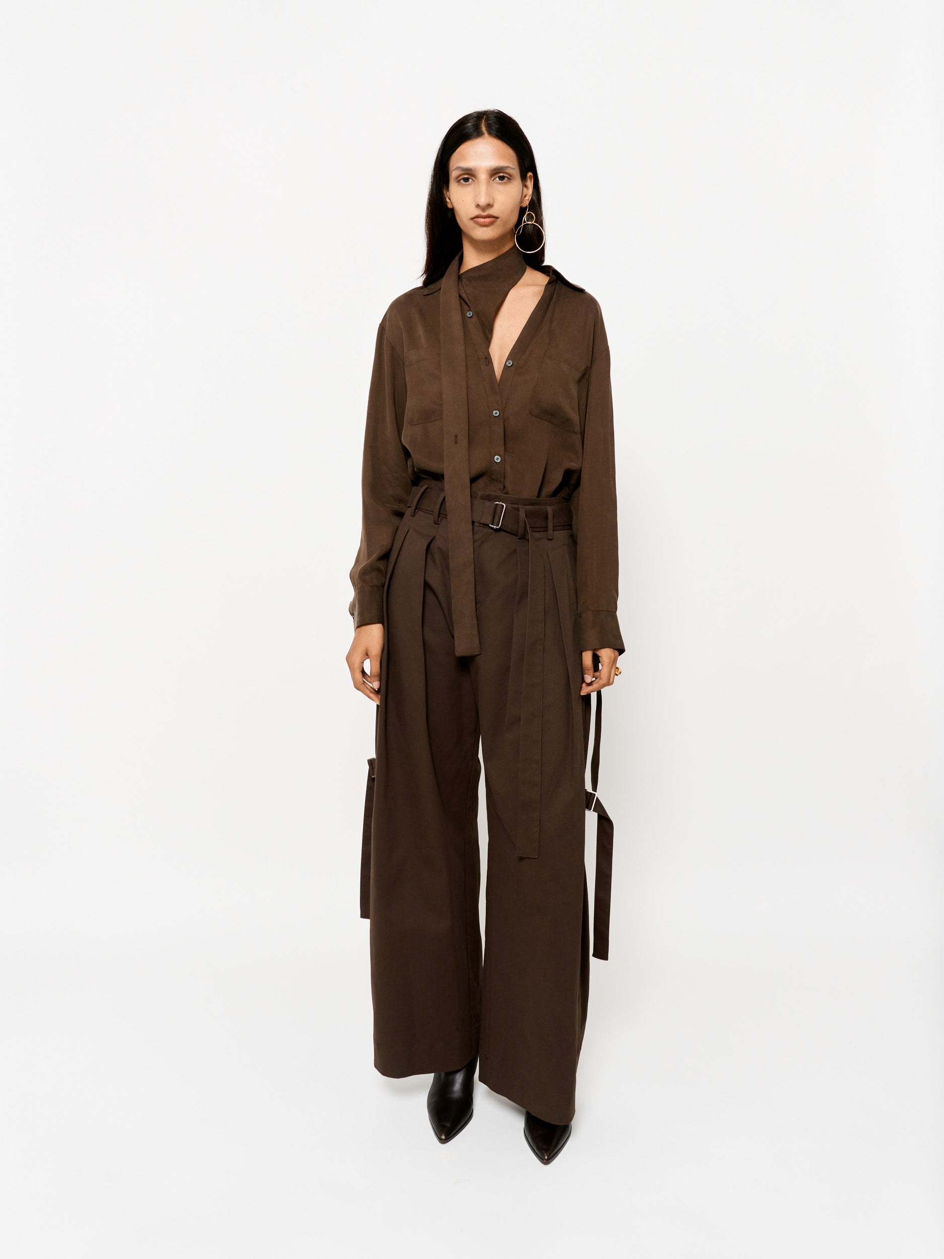 Fia Shirt Olive Brown