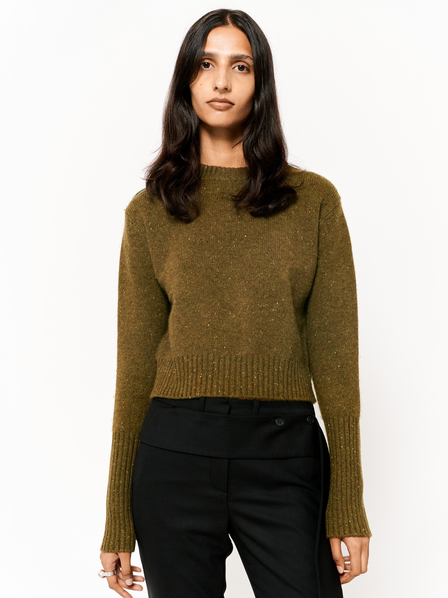 Goodall Cashmere Knit Top Lichen
