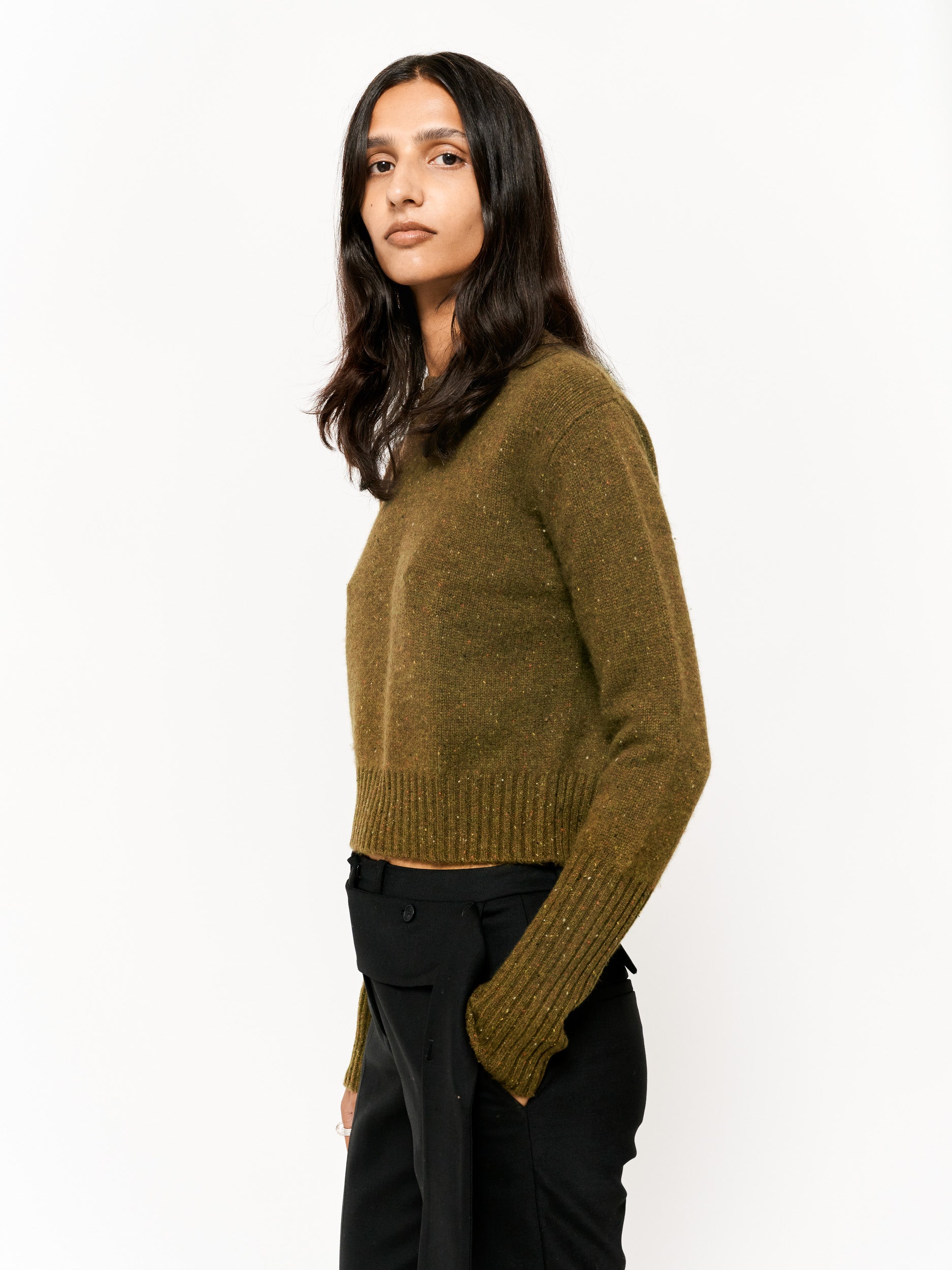 Goodall Cashmere Knit Top Lichen