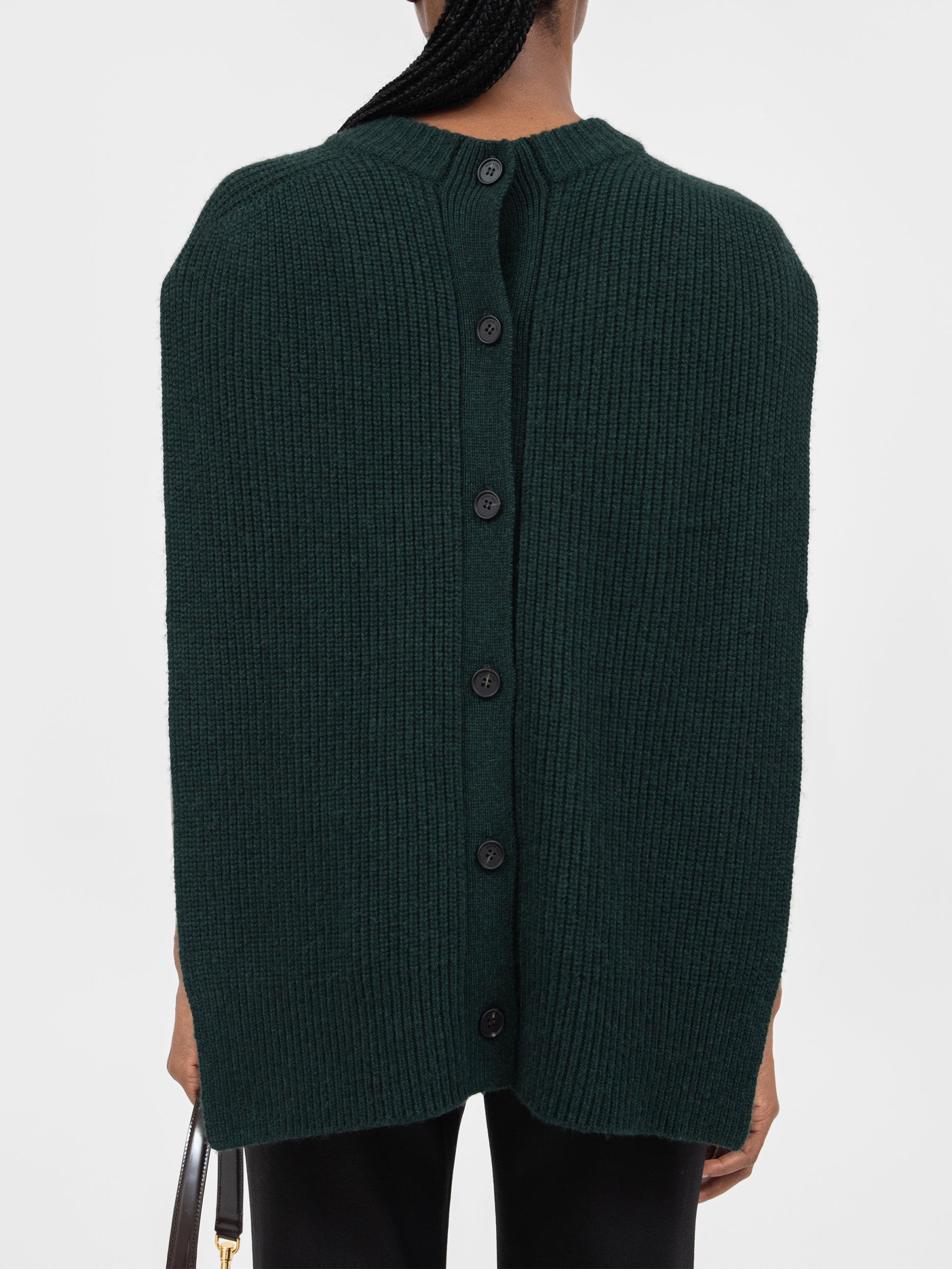 Lata Cashmere Knit Vest Seaweed