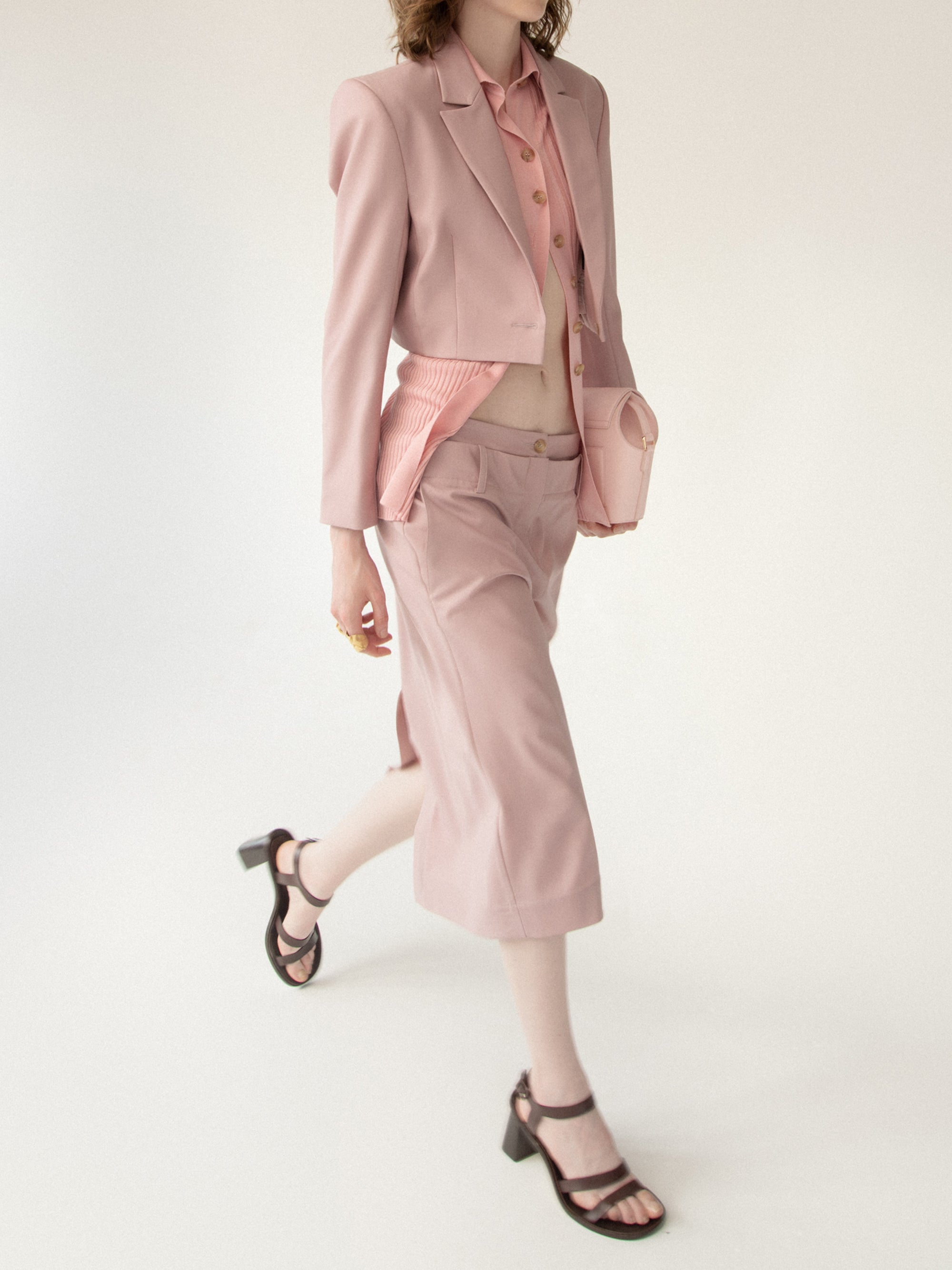 Lina Bag Embossed Pink - LOUIS QUATORZE