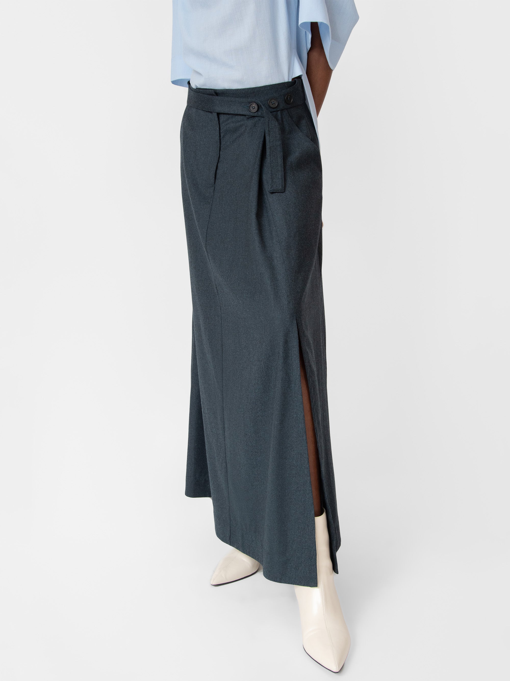 Cavell Skirt Melange Green
