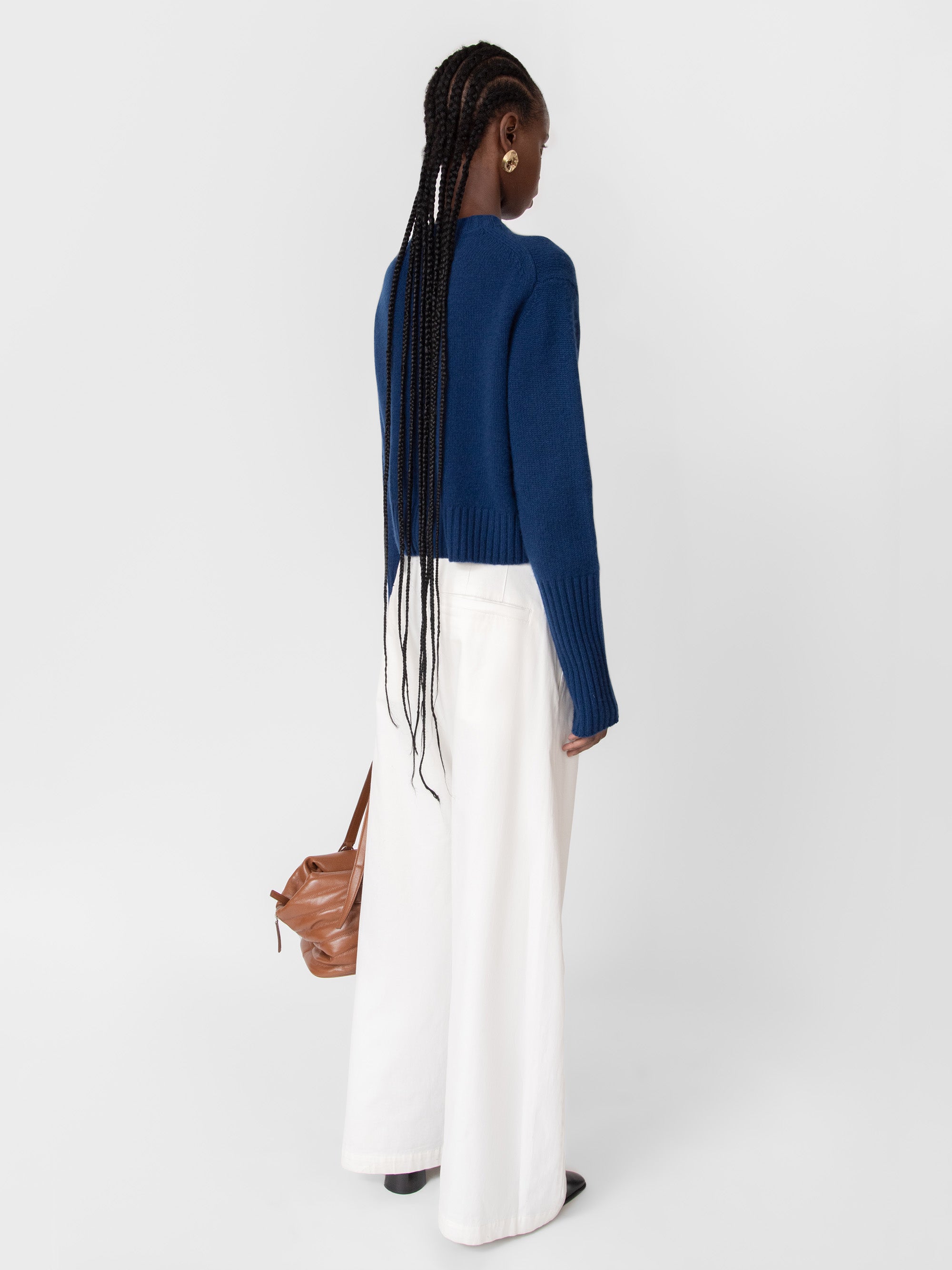 Goodall Cashmere Knit Top Dark Denim