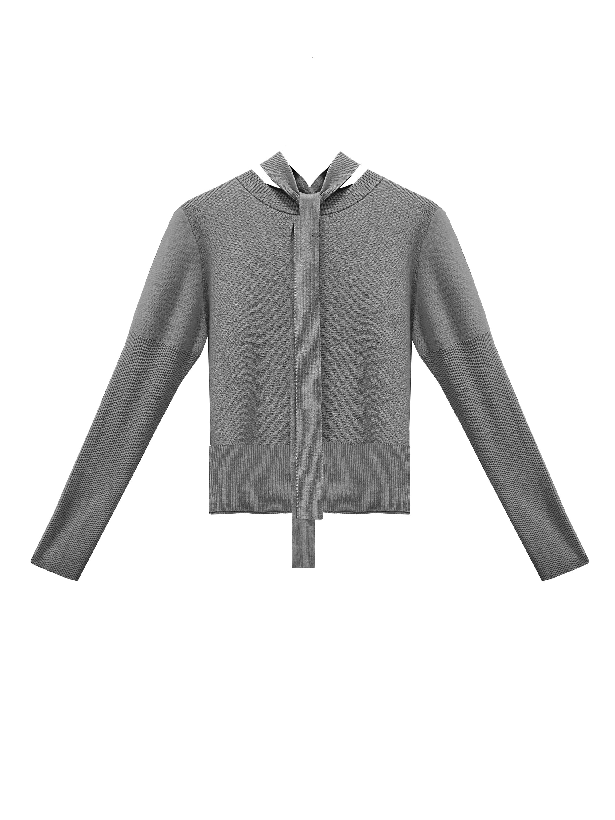 Dayana Cashmere Knit Top Grey