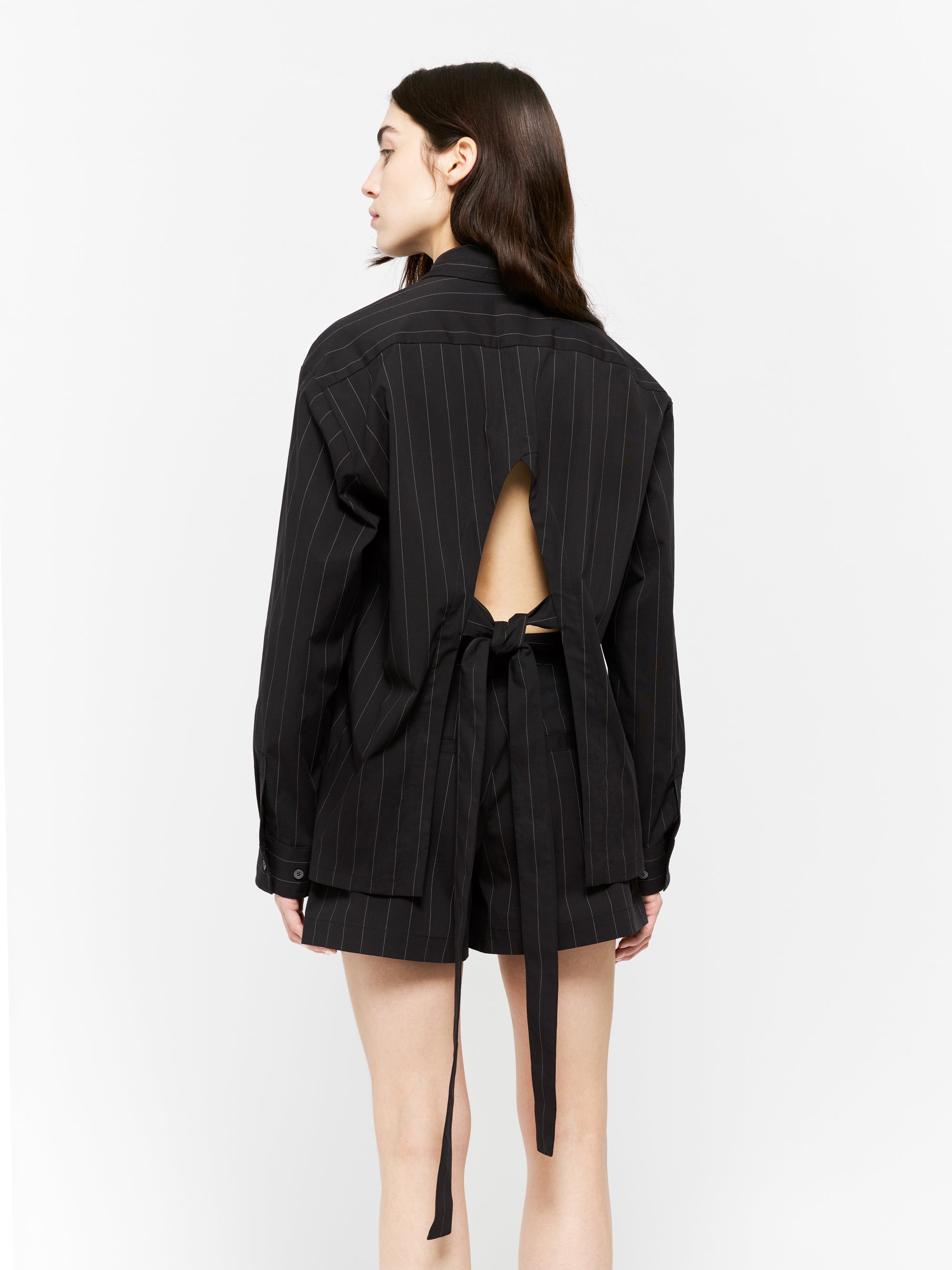 Sylvi Shirt Black and White Stripe