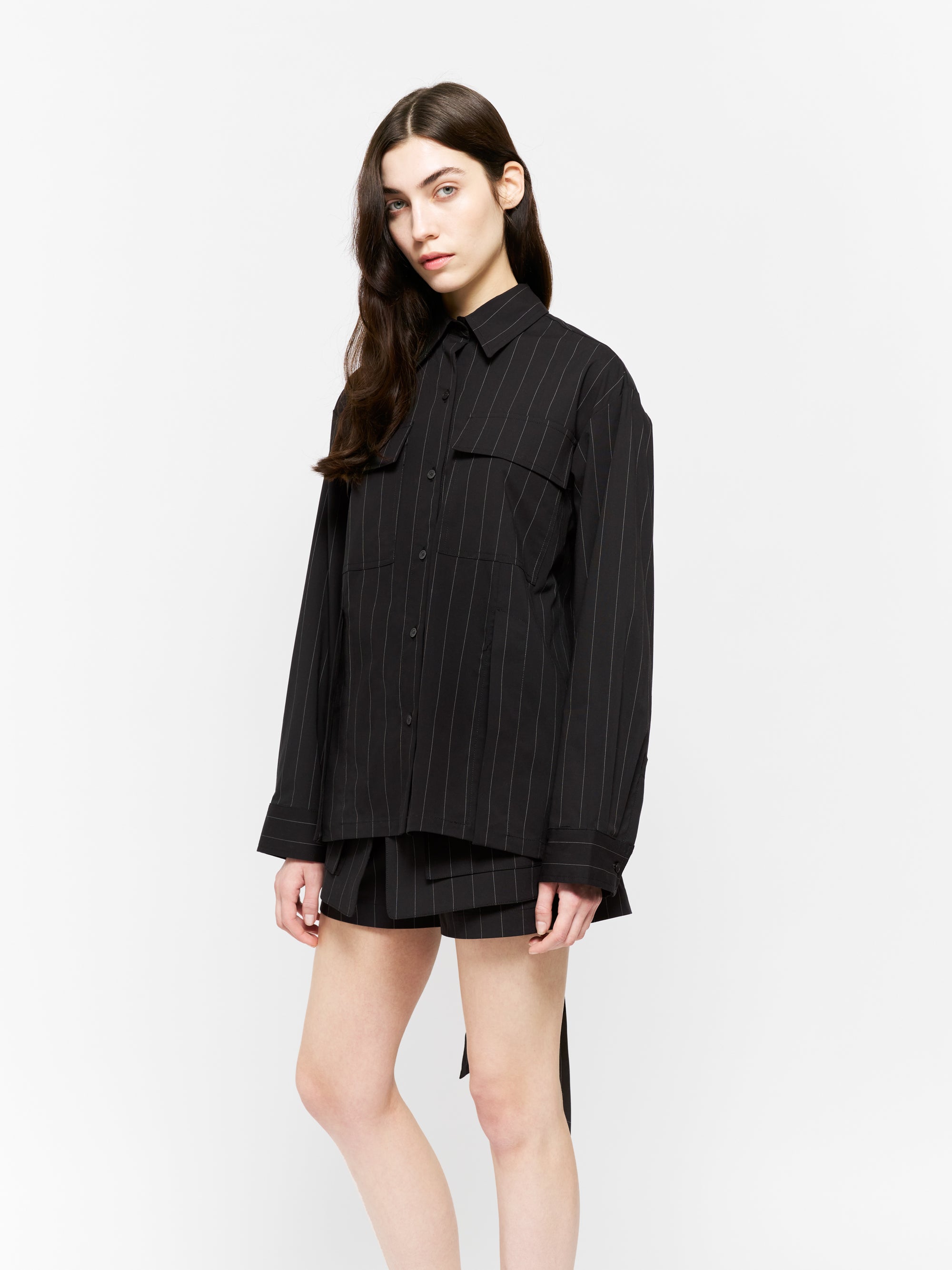 Sylvi Shirt Black and White Stripe