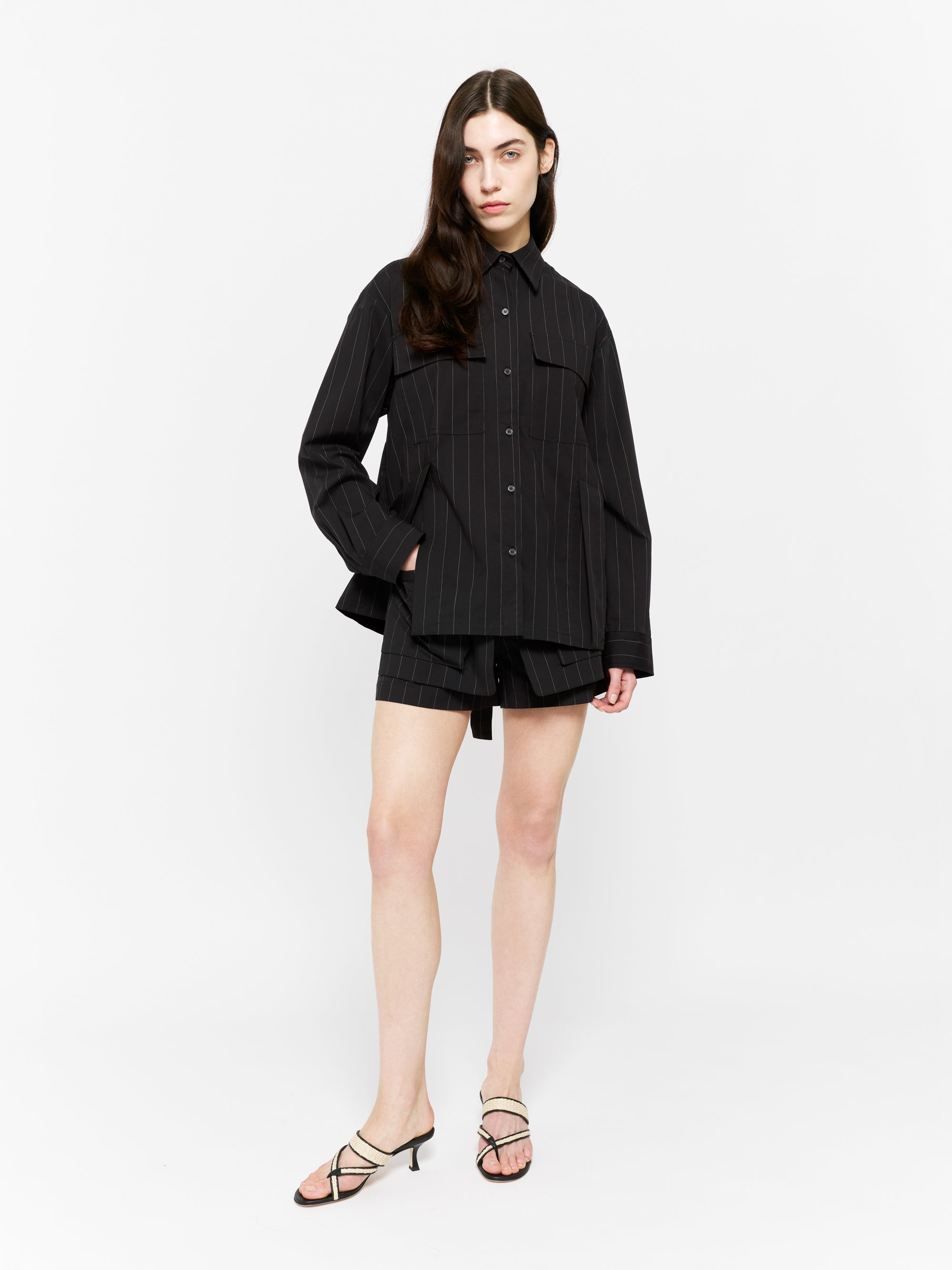 Sylvi Shirt Black and White Stripe