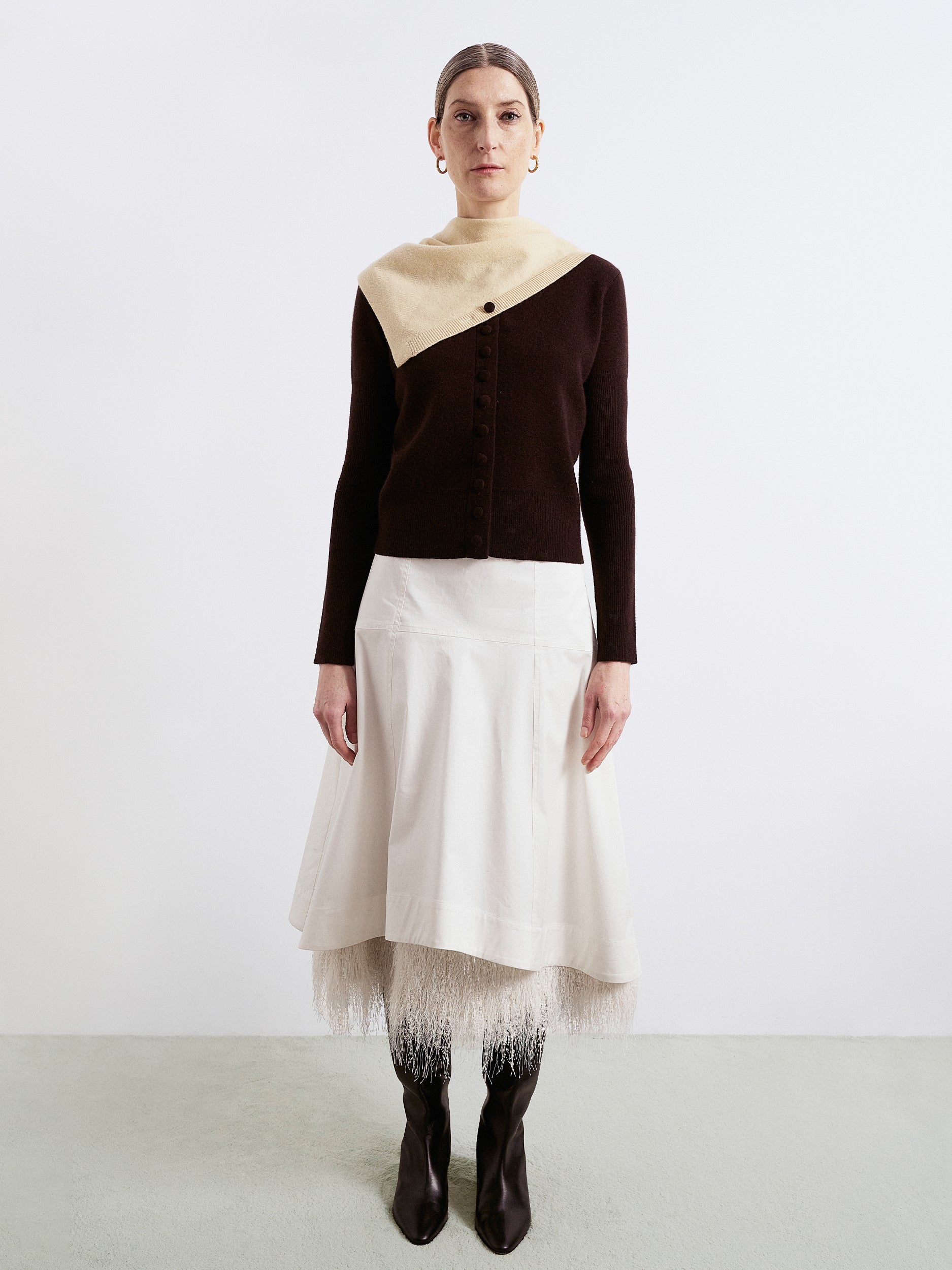 Bianca Cardigan Brown and Vanilla