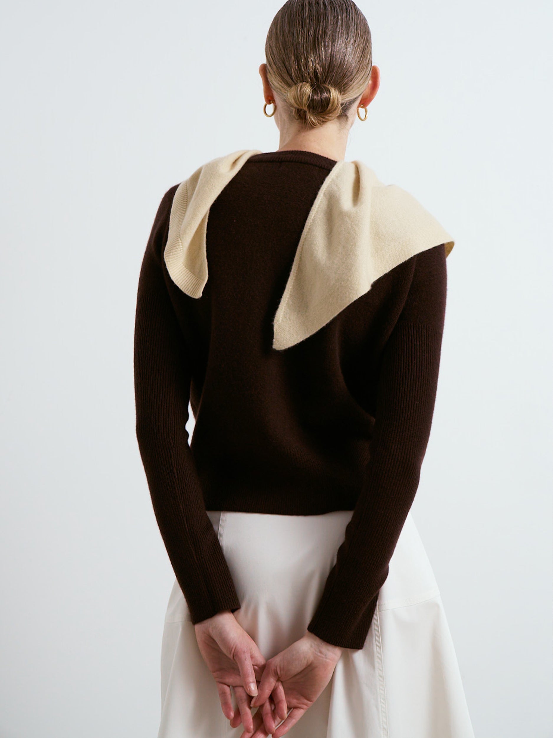 Bianca Cardigan Brown and Vanilla
