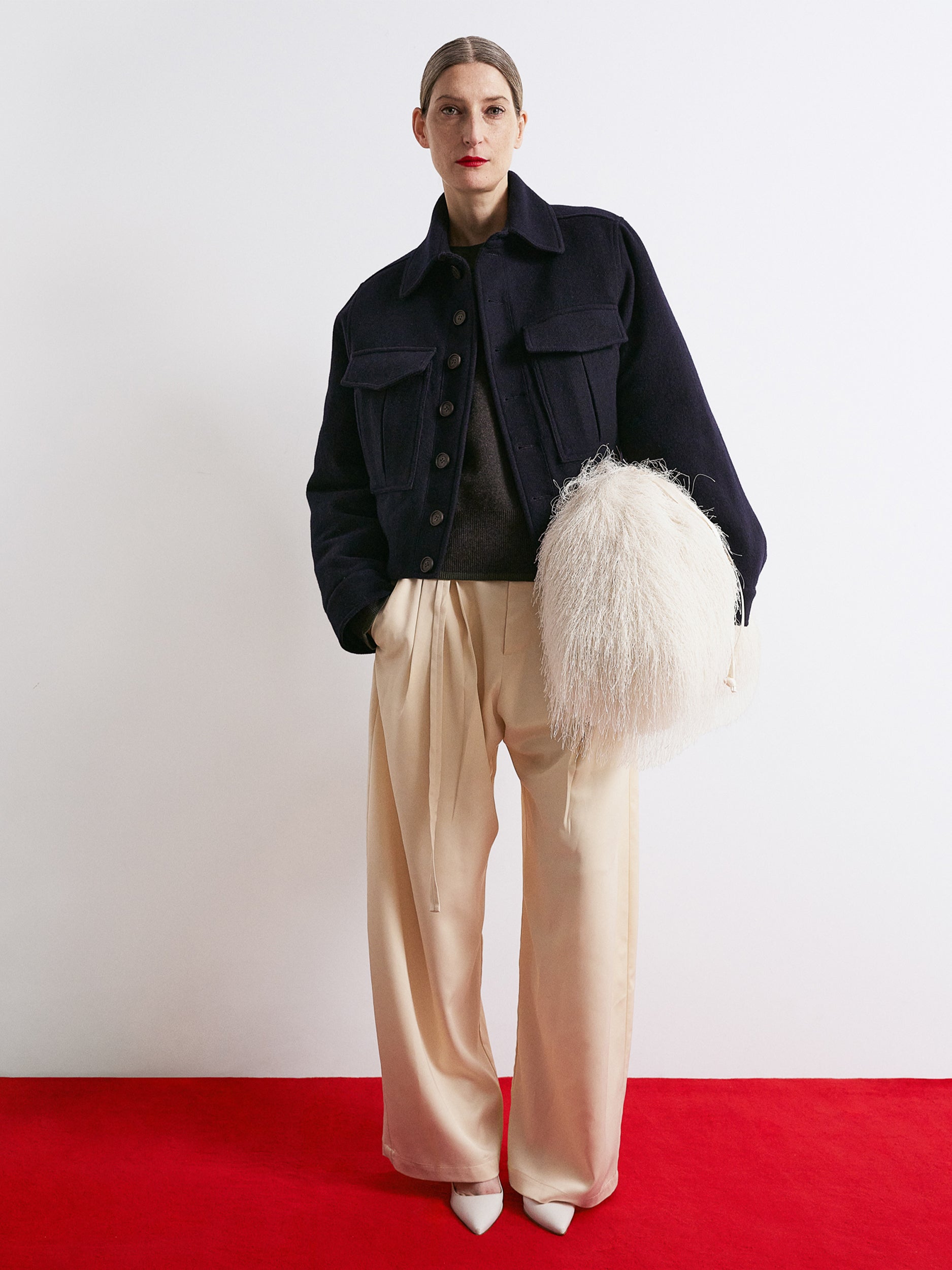 Colette Jacket Navy Peony