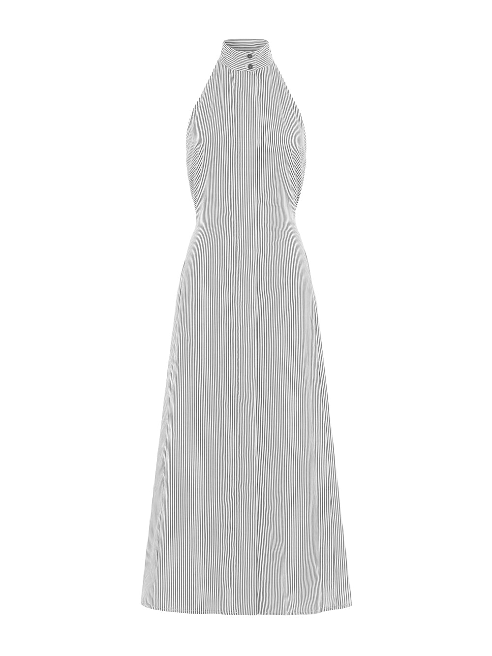 Allie Dress White / Black Stripe