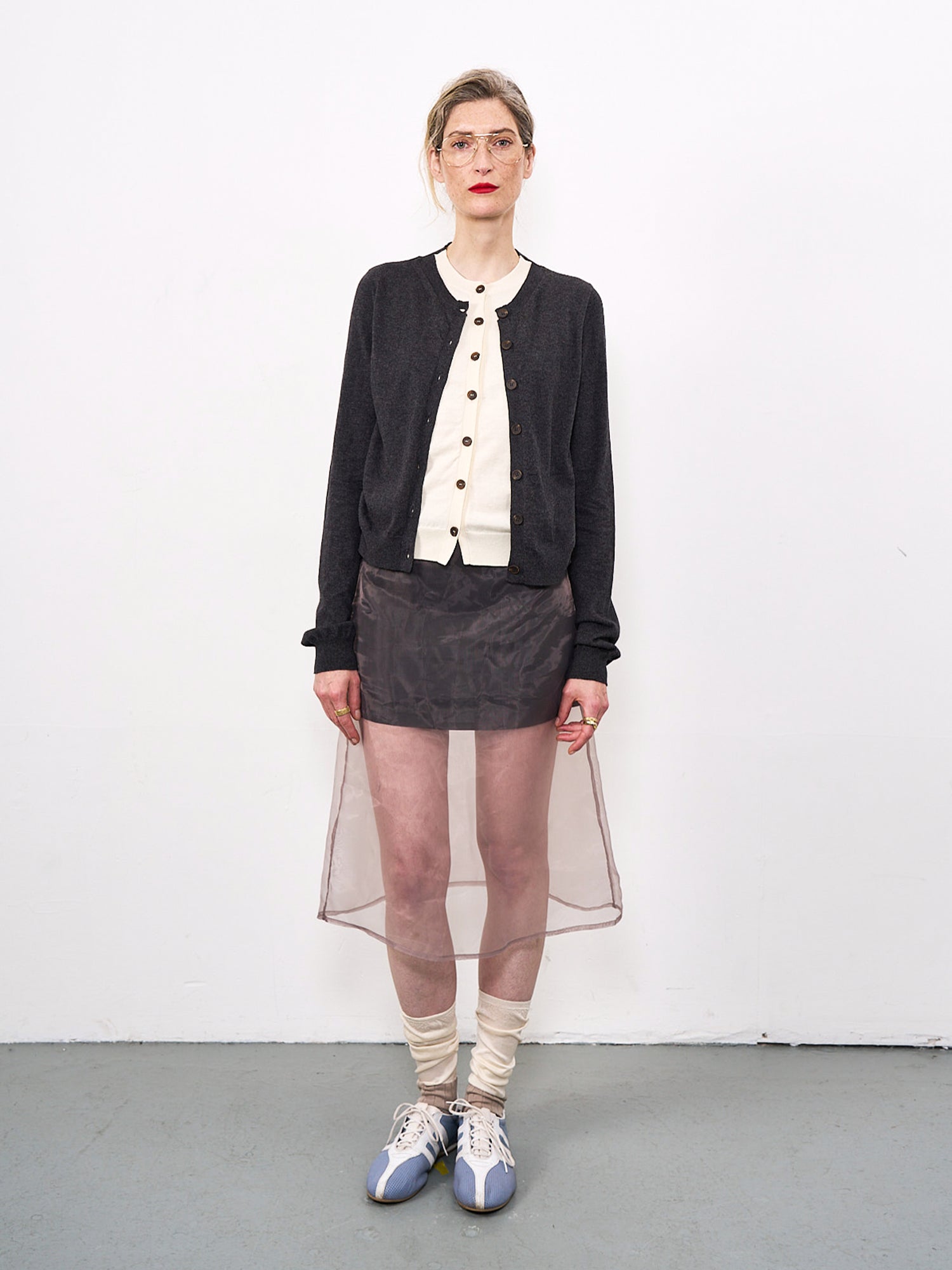 Rapha Cardigan Charcoal and Cream