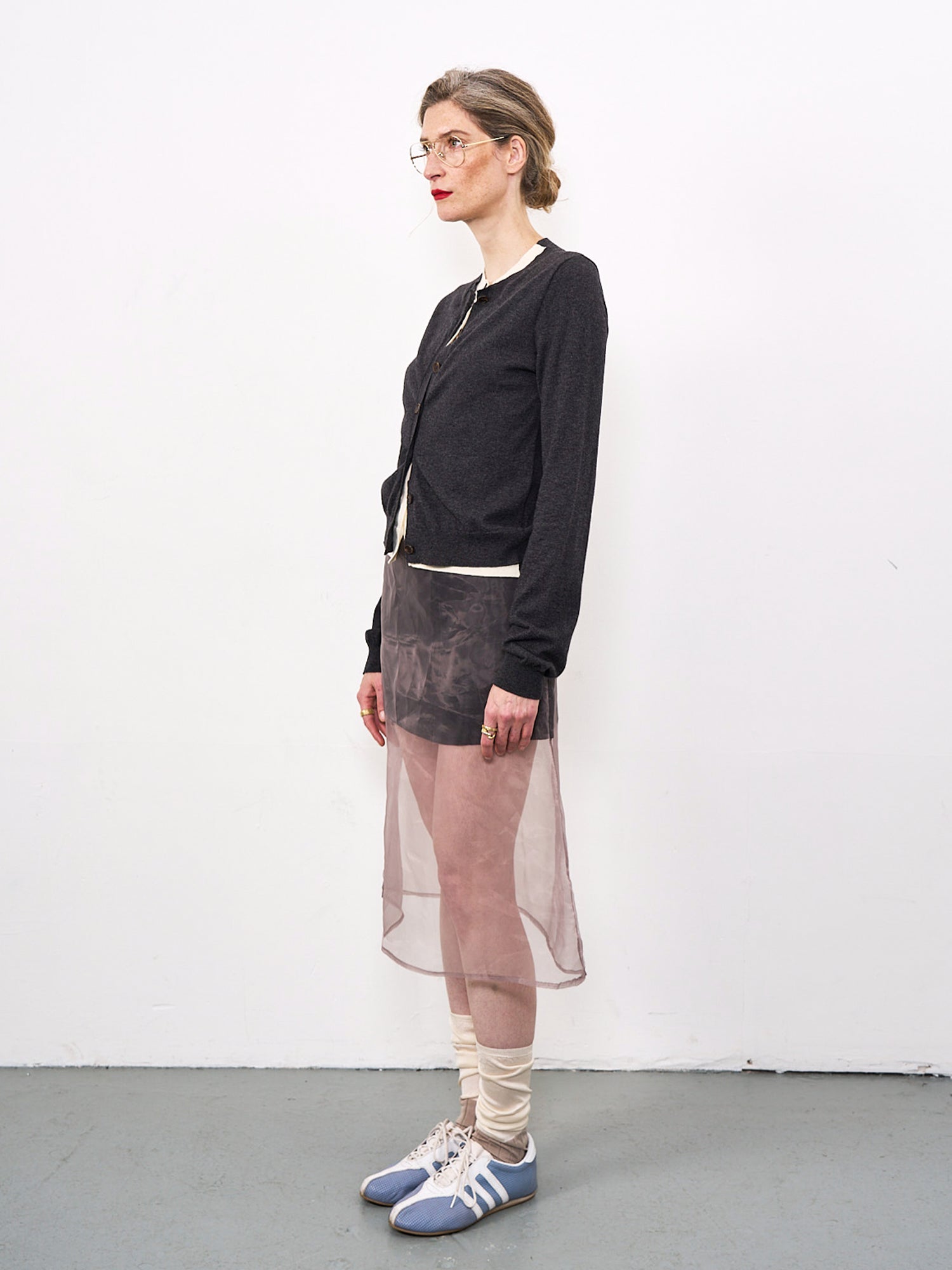 Rapha Cardigan Charcoal and Cream