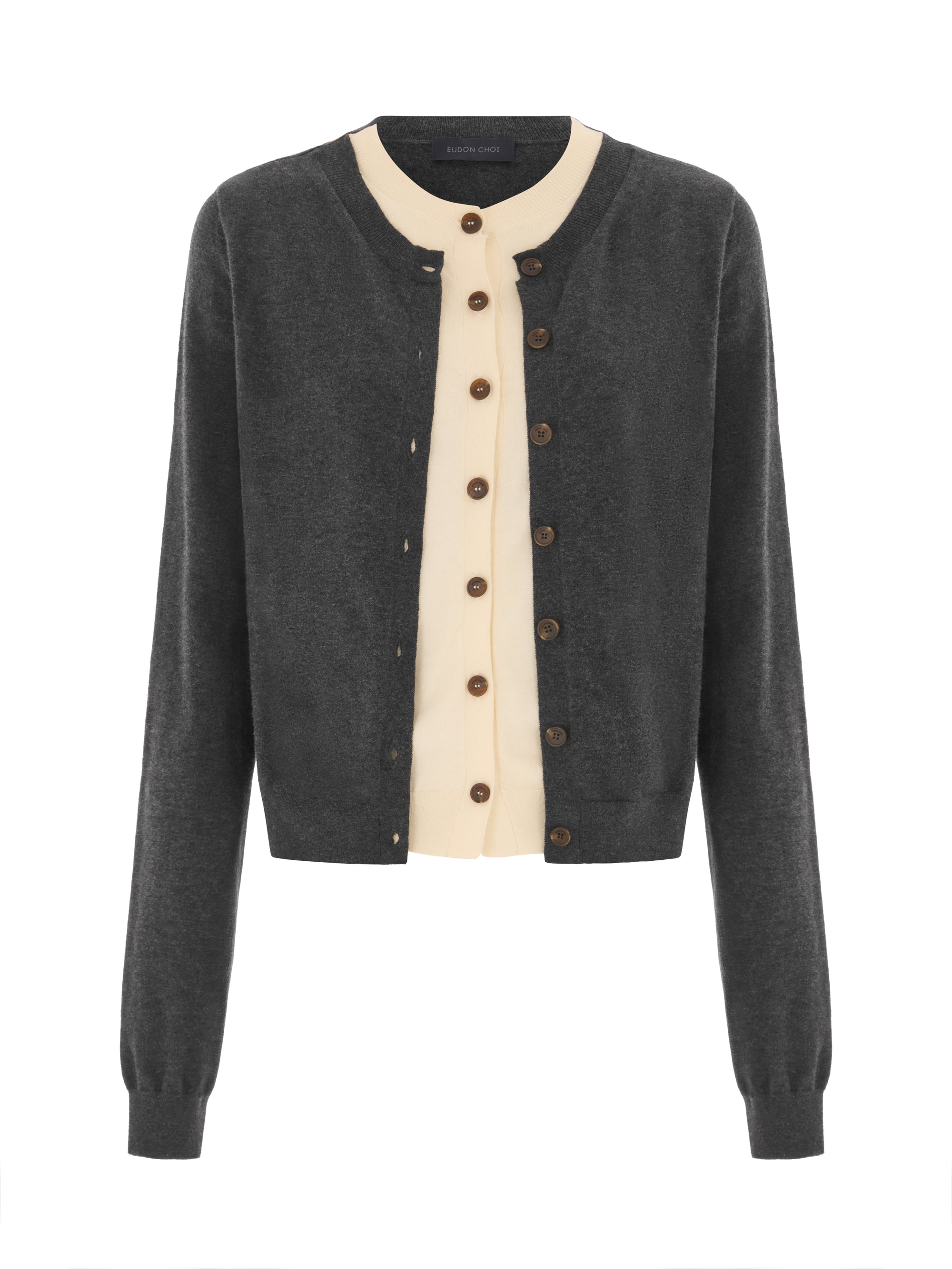 Rapha Cardigan Charcoal and Cream