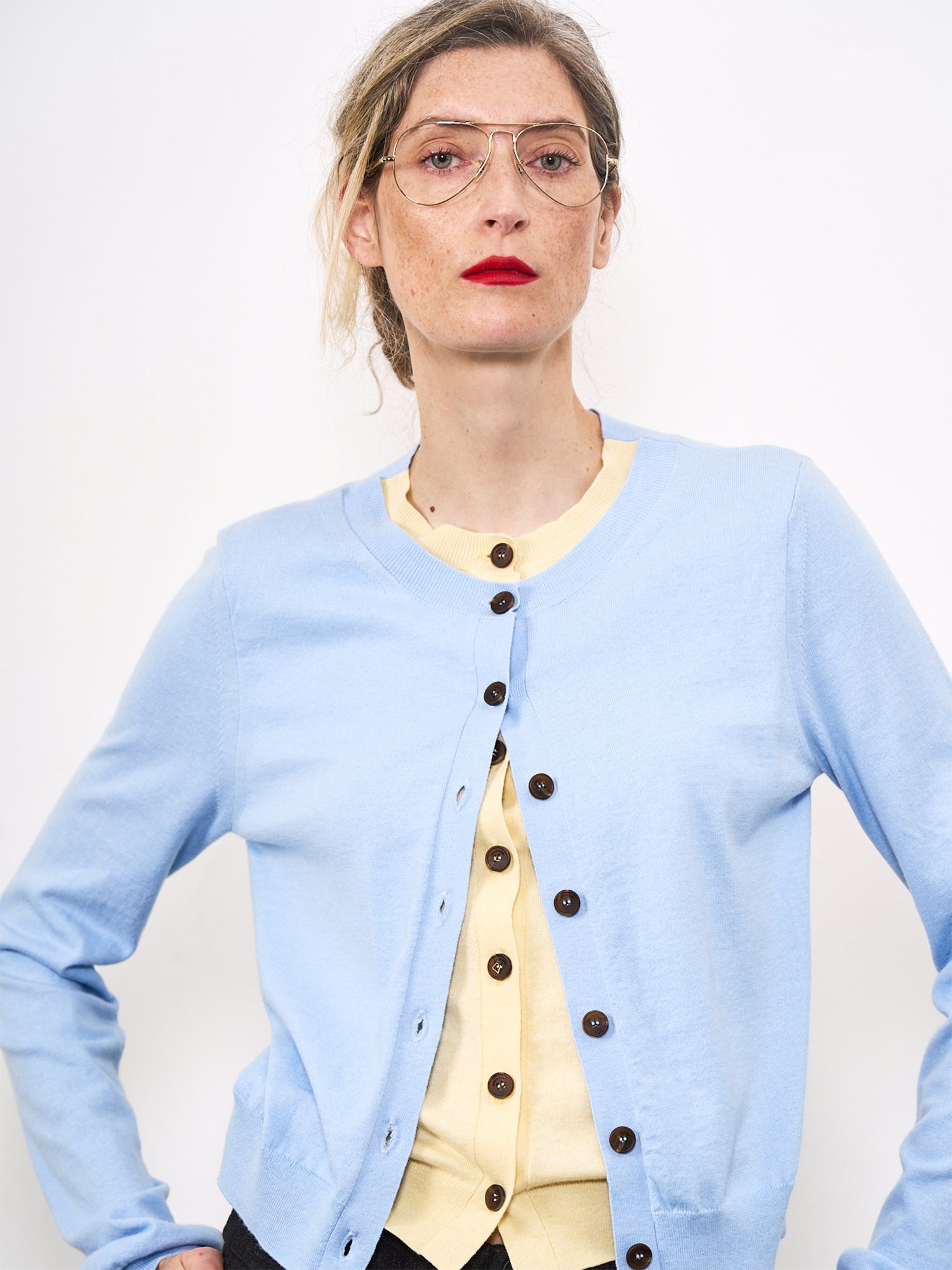 Rapha Cardigan Blue and Butter