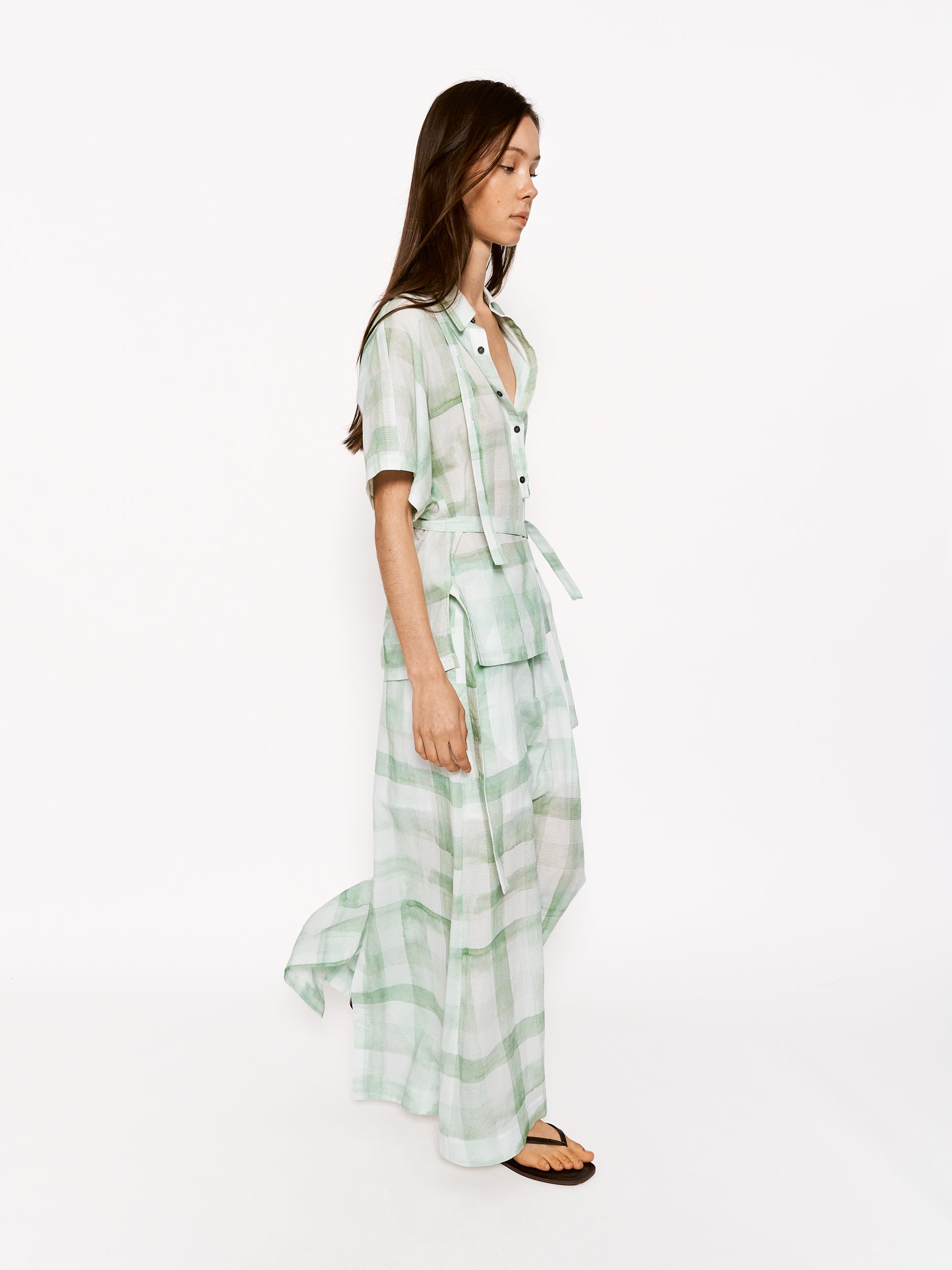 Sutton Shirt Checkered Sage