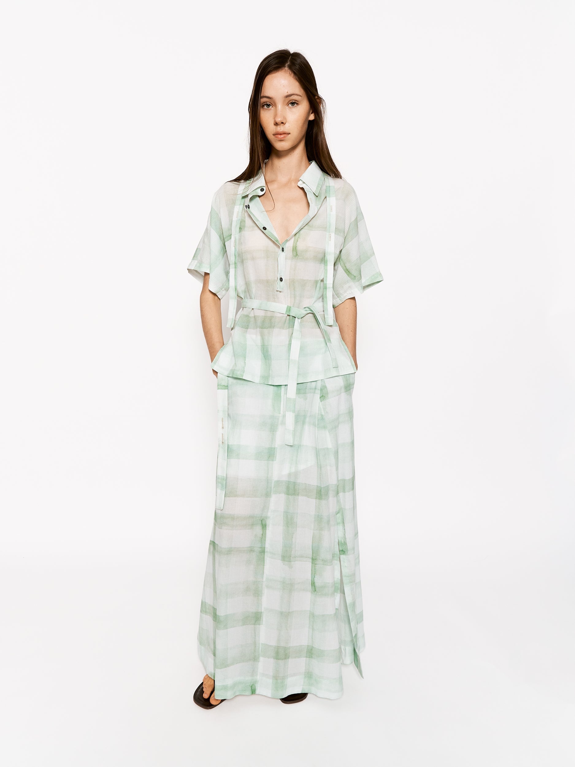Sutton Shirt Checkered Sage