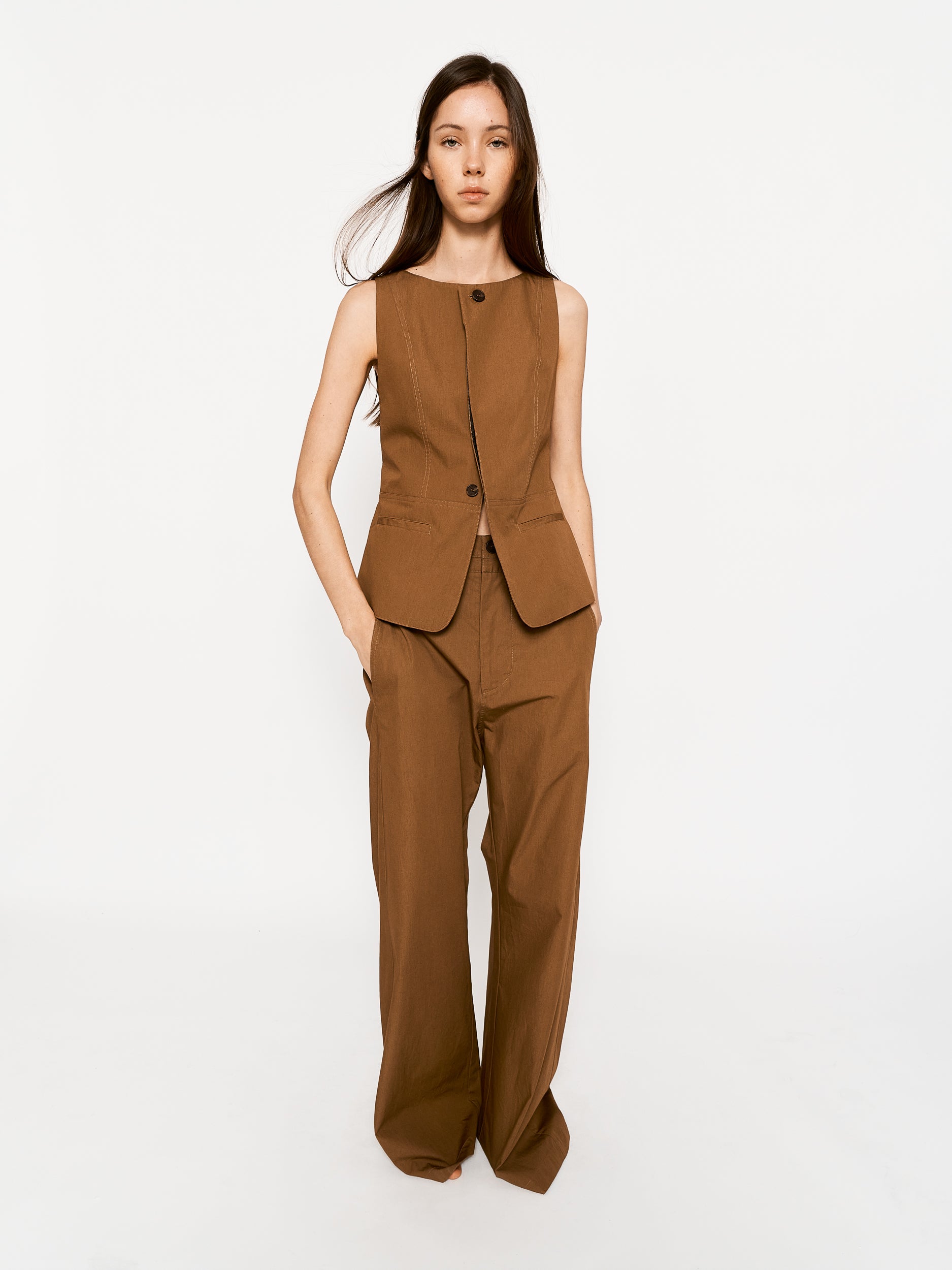 Rael Waistcoat Tan