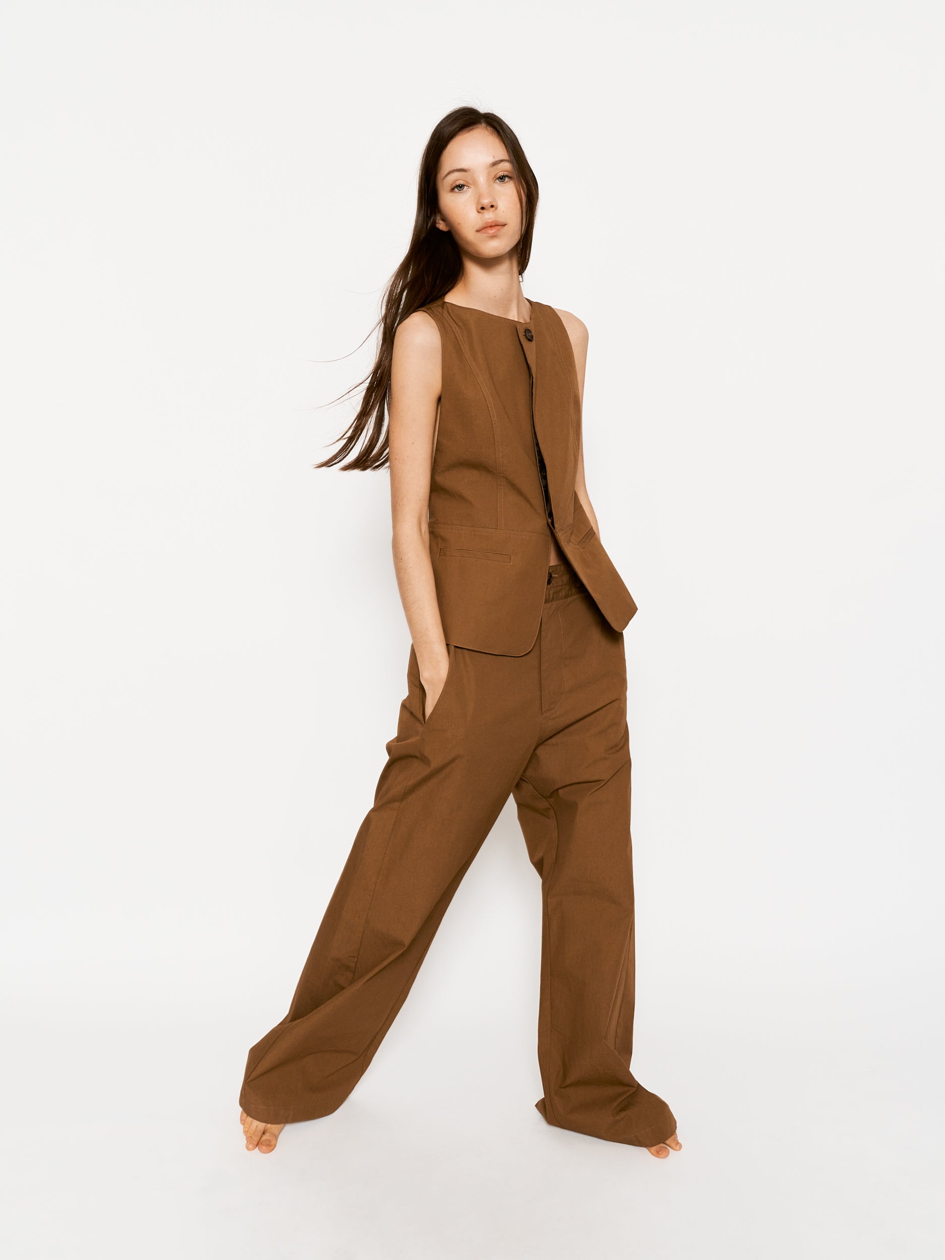 Rael Waistcoat Tan