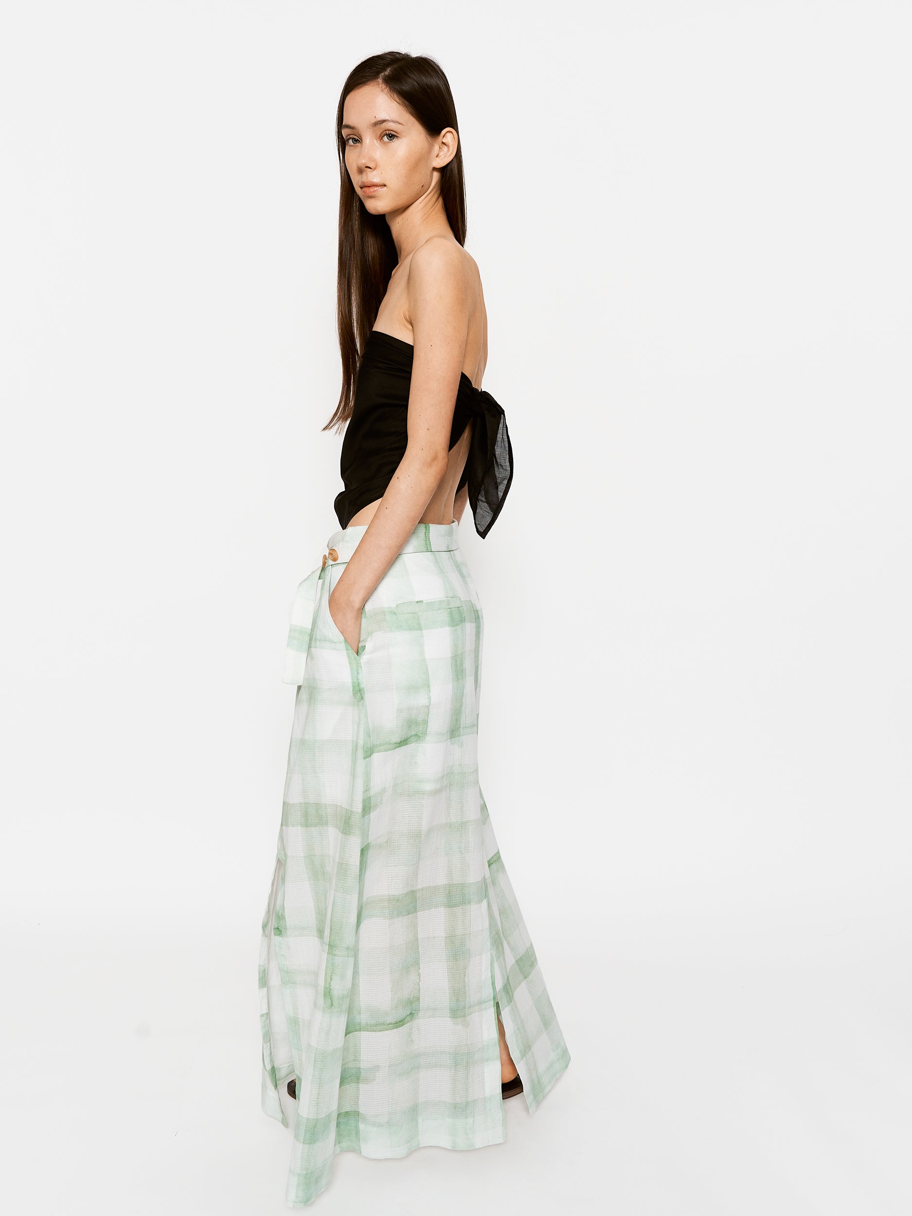 Cavell Skirt Checkered Sage