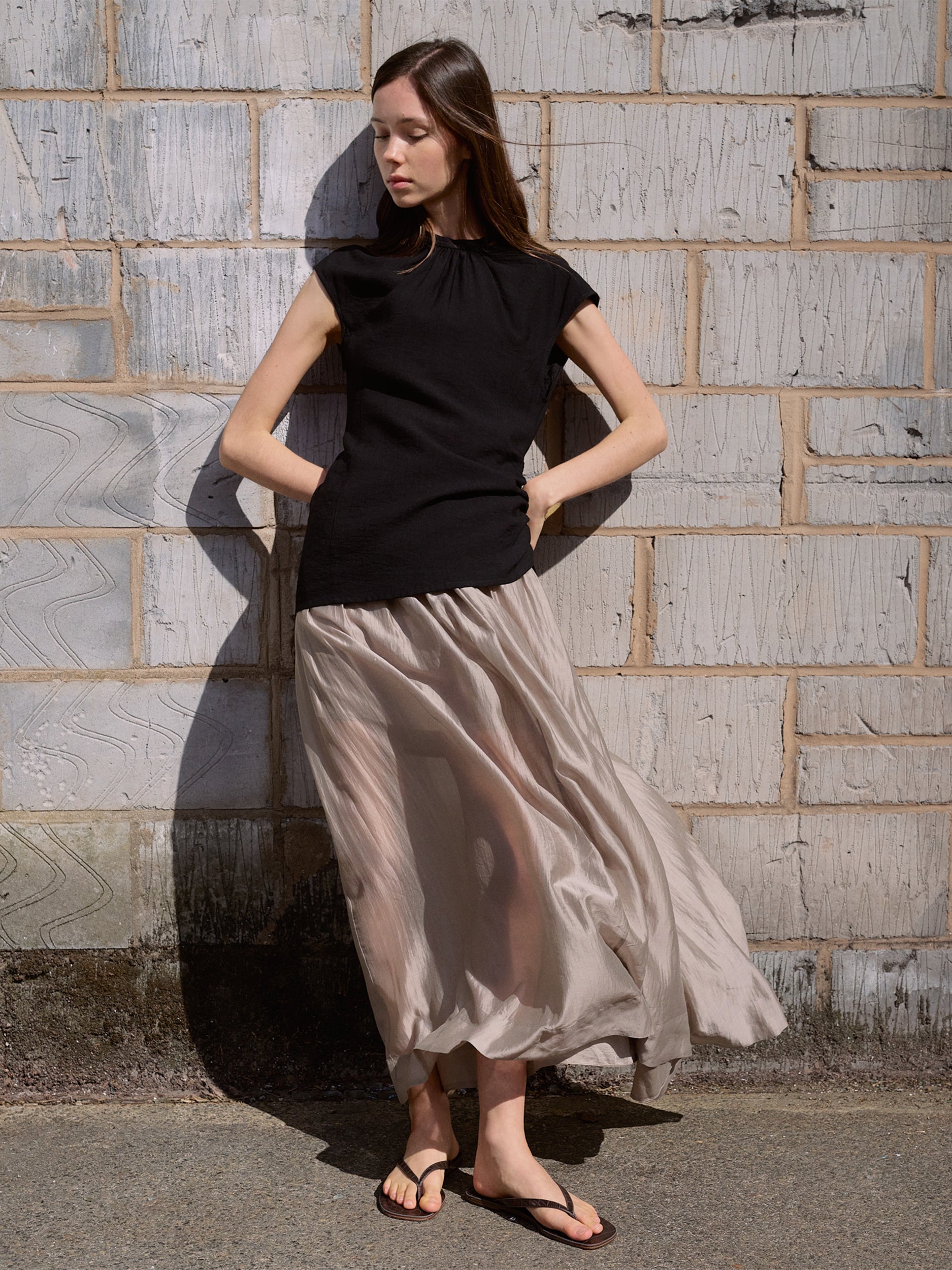 Georgia Dress Black and Patio