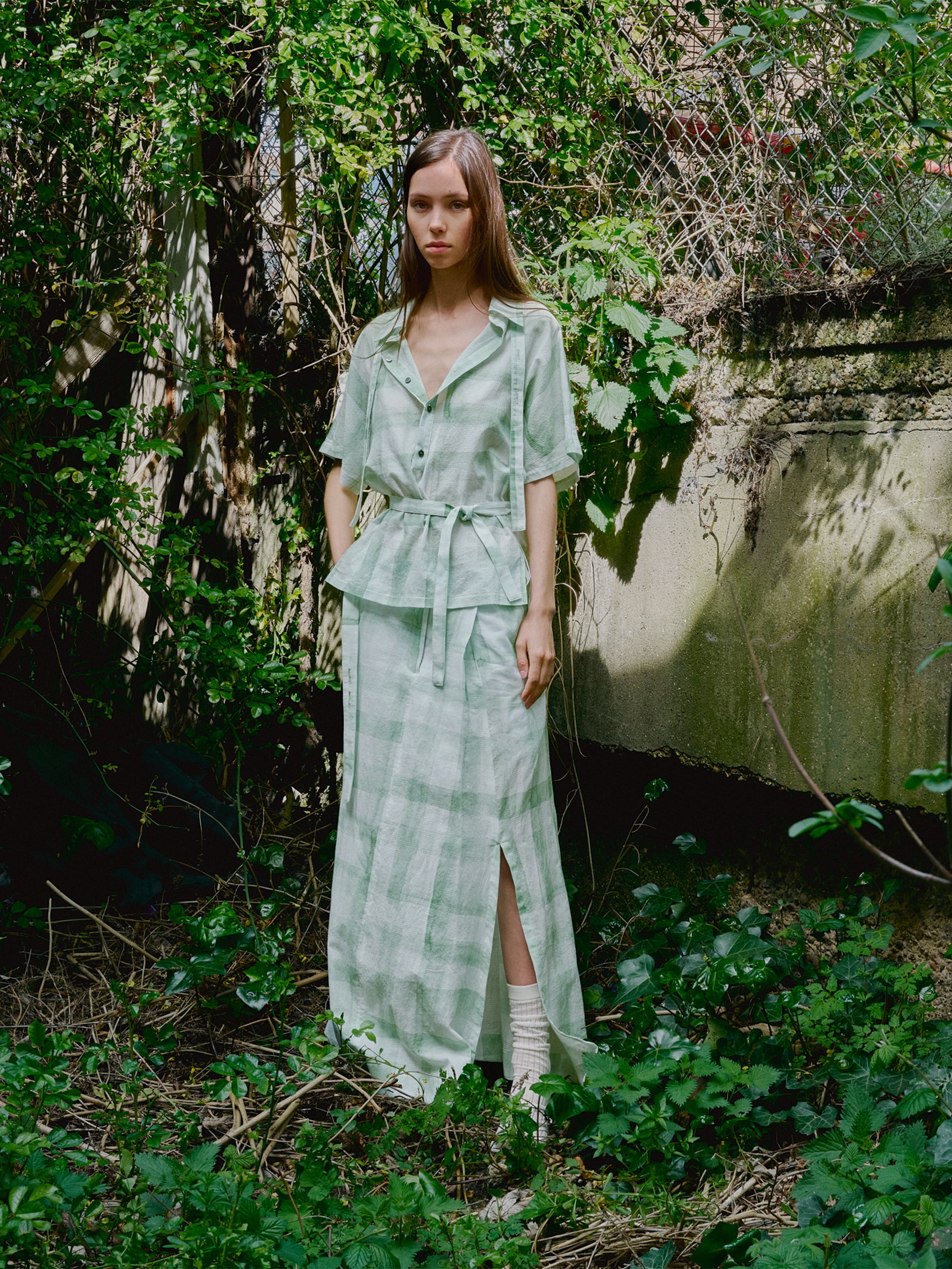 Sutton Shirt Checkered Sage